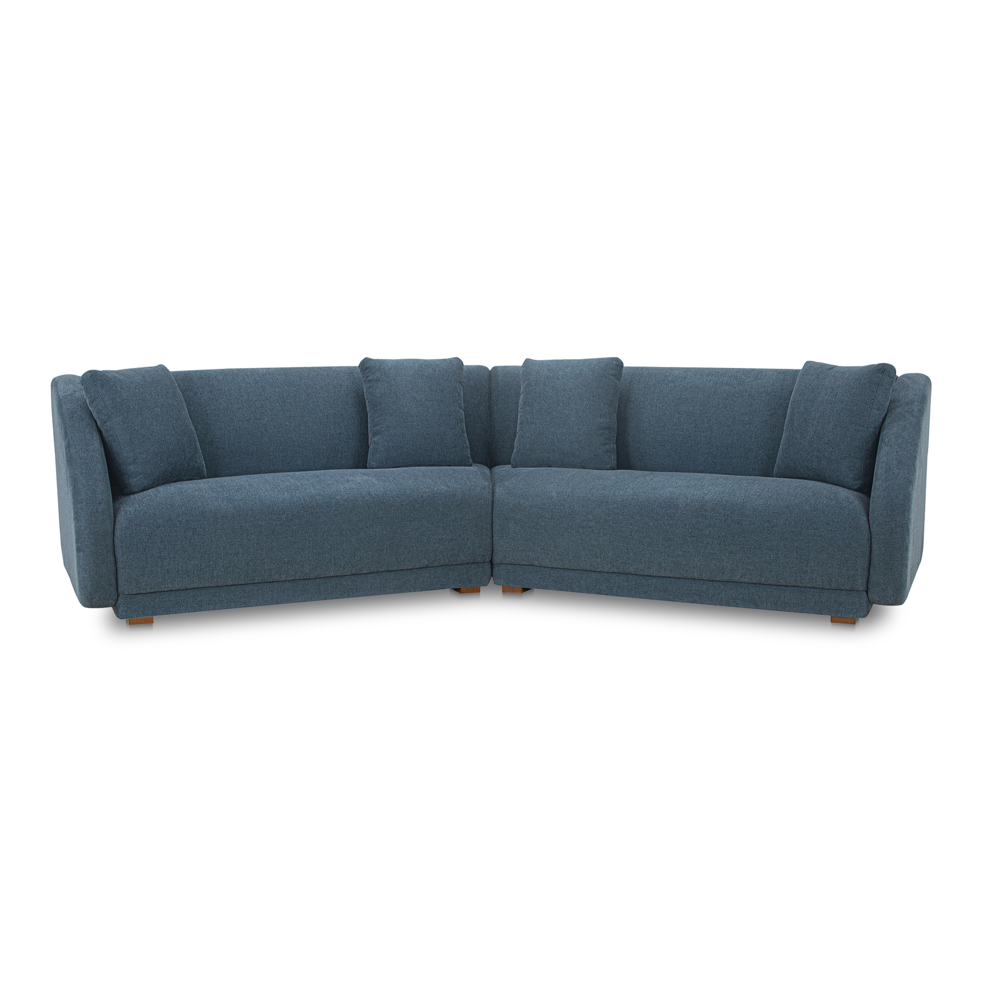 Moes Home Fraser Deep Blue 2pc Modular Sofa