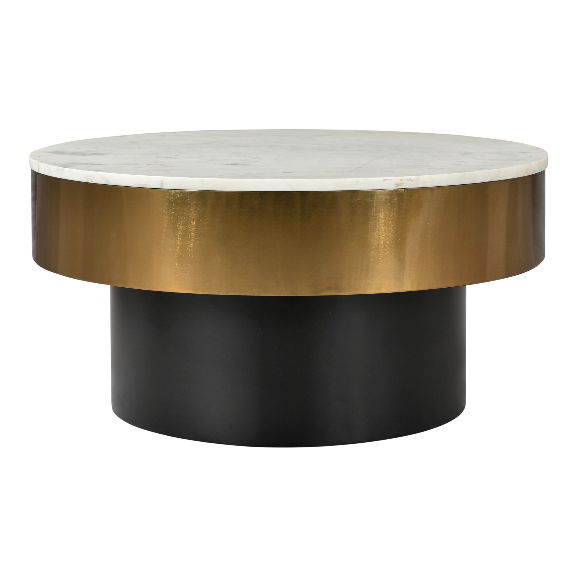 Moes Home Dado White Marble Gold Iron Coffee Table