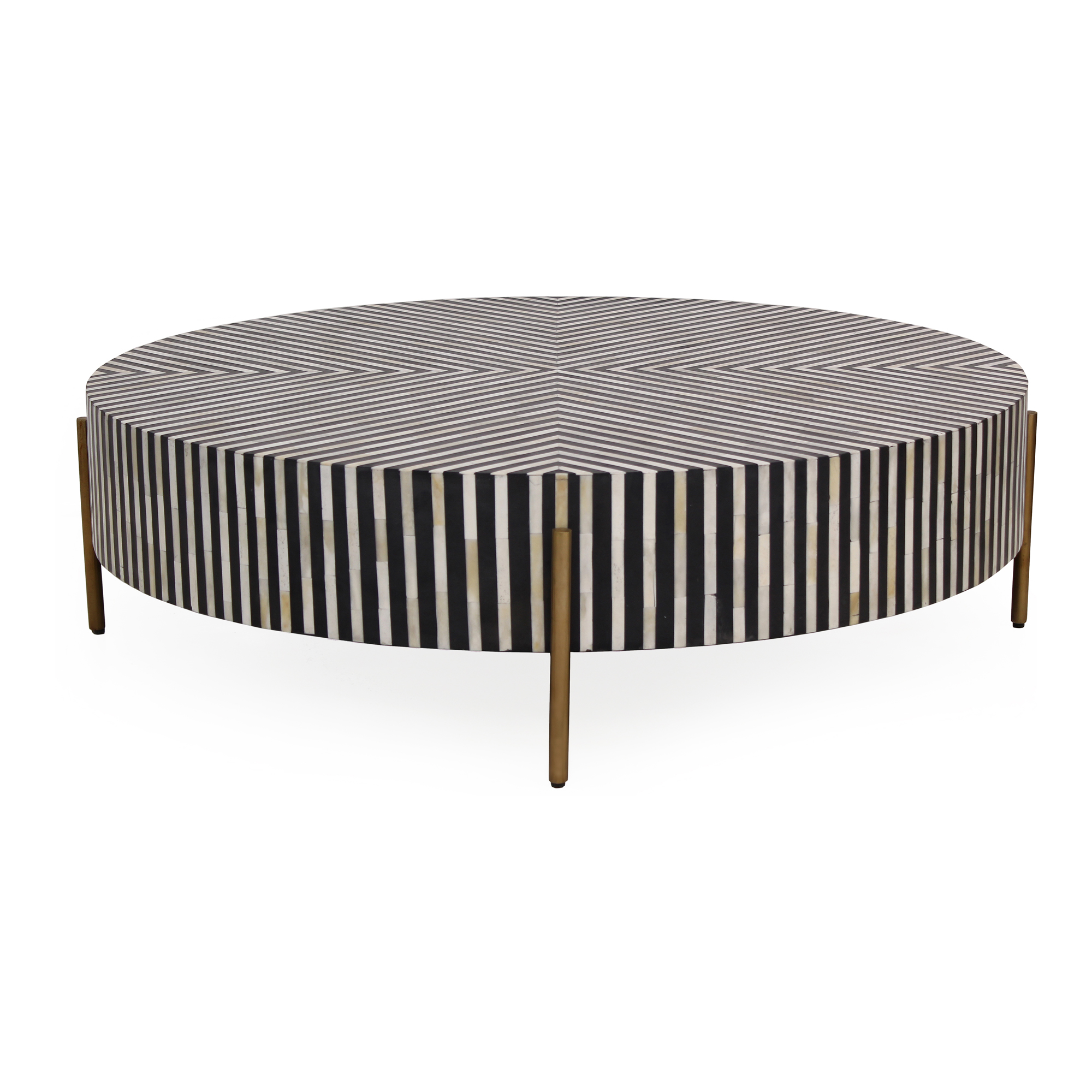 Moes Home Chameau Black White Large Coffee Table
