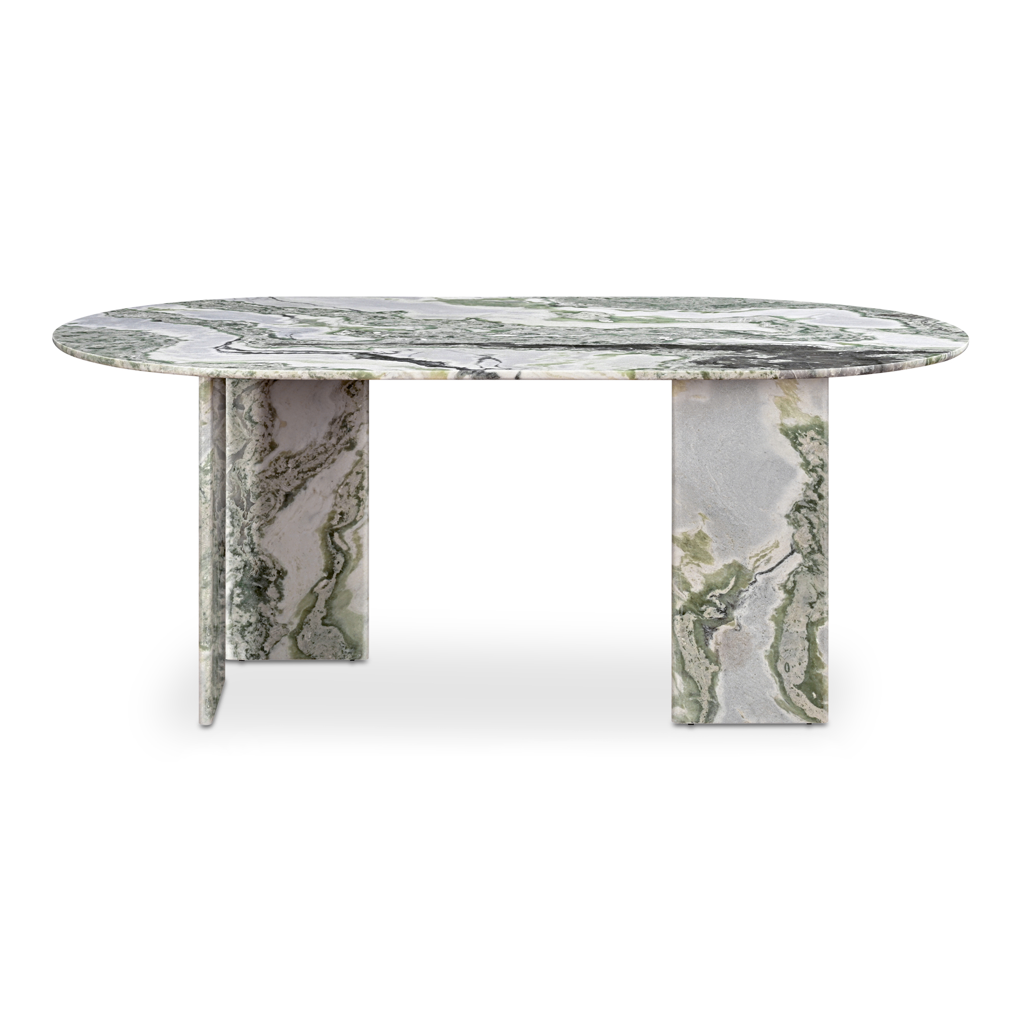Moes Home Celia Green Onyx Oval Dining Table
