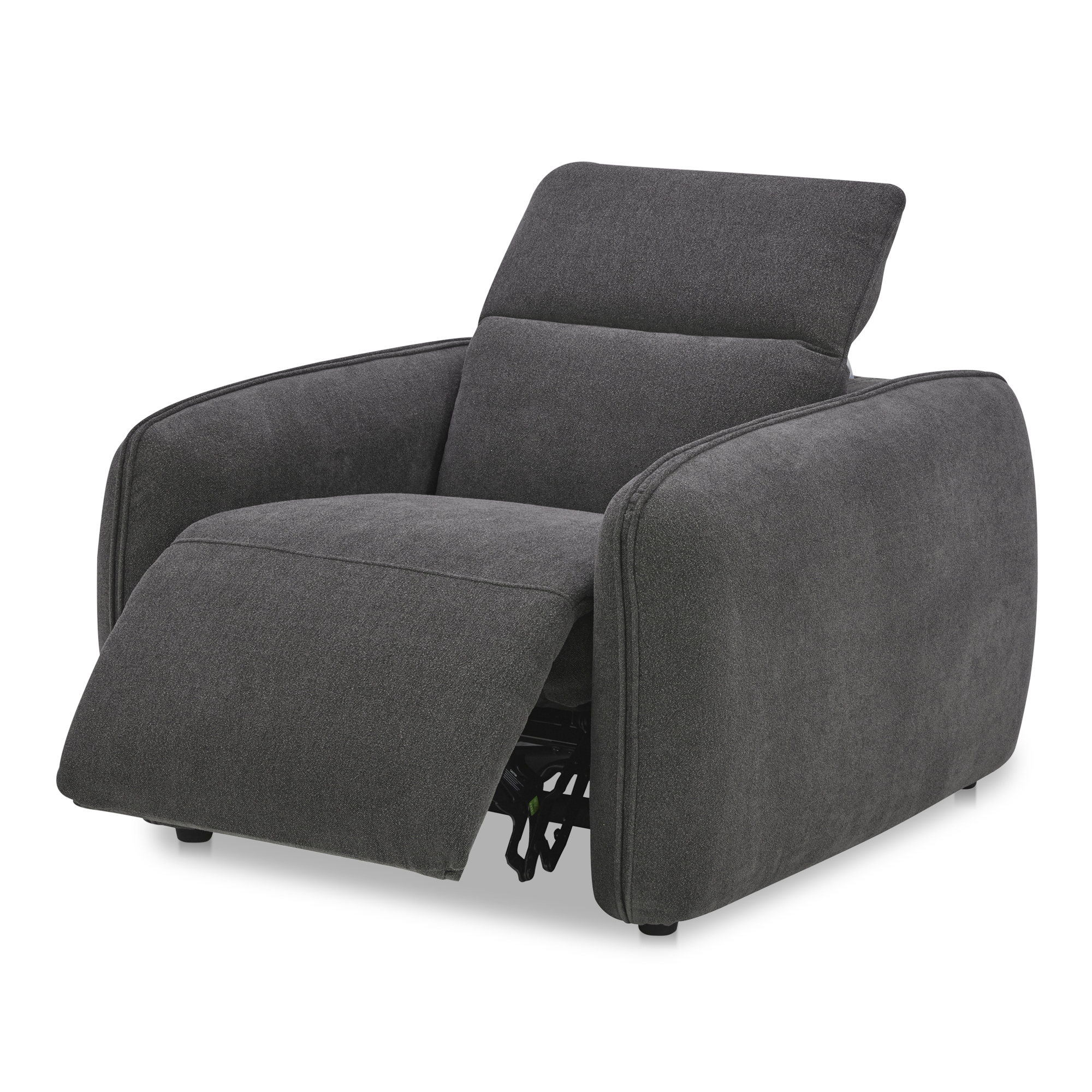 Moes Home Eli Dusk Grey Power Recliner Chair