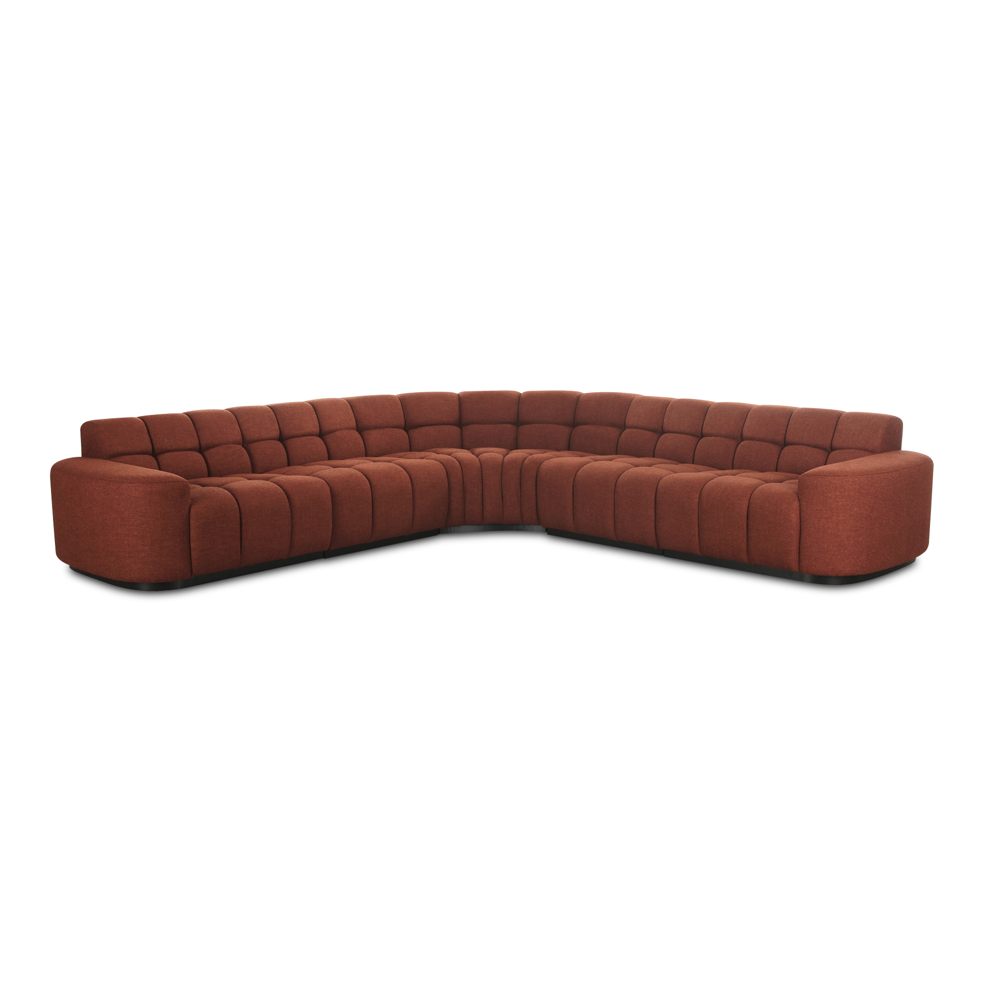 Moes Home Roman Orange L Shaped Sectional