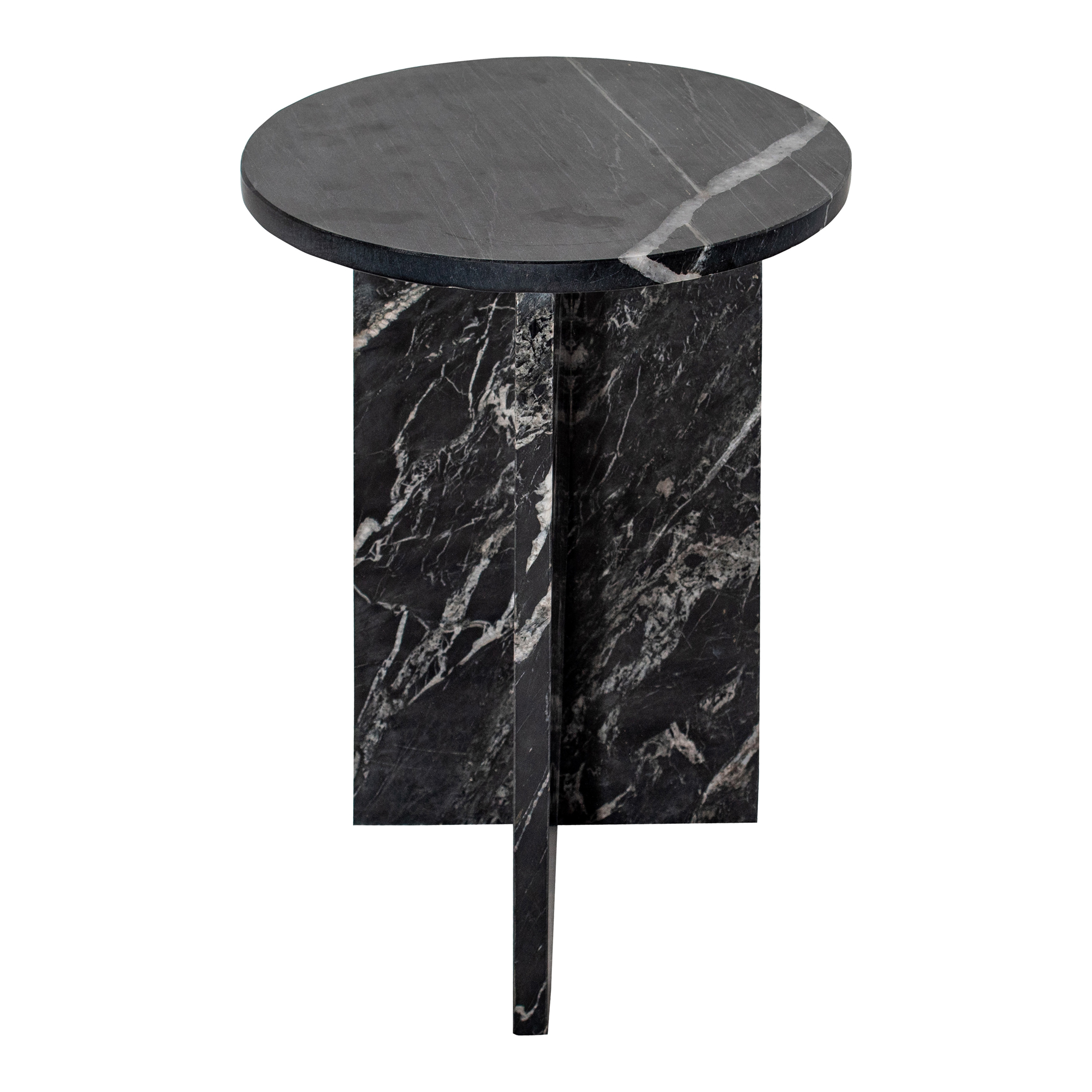 Moes Home Grace Black Marble Accent Table