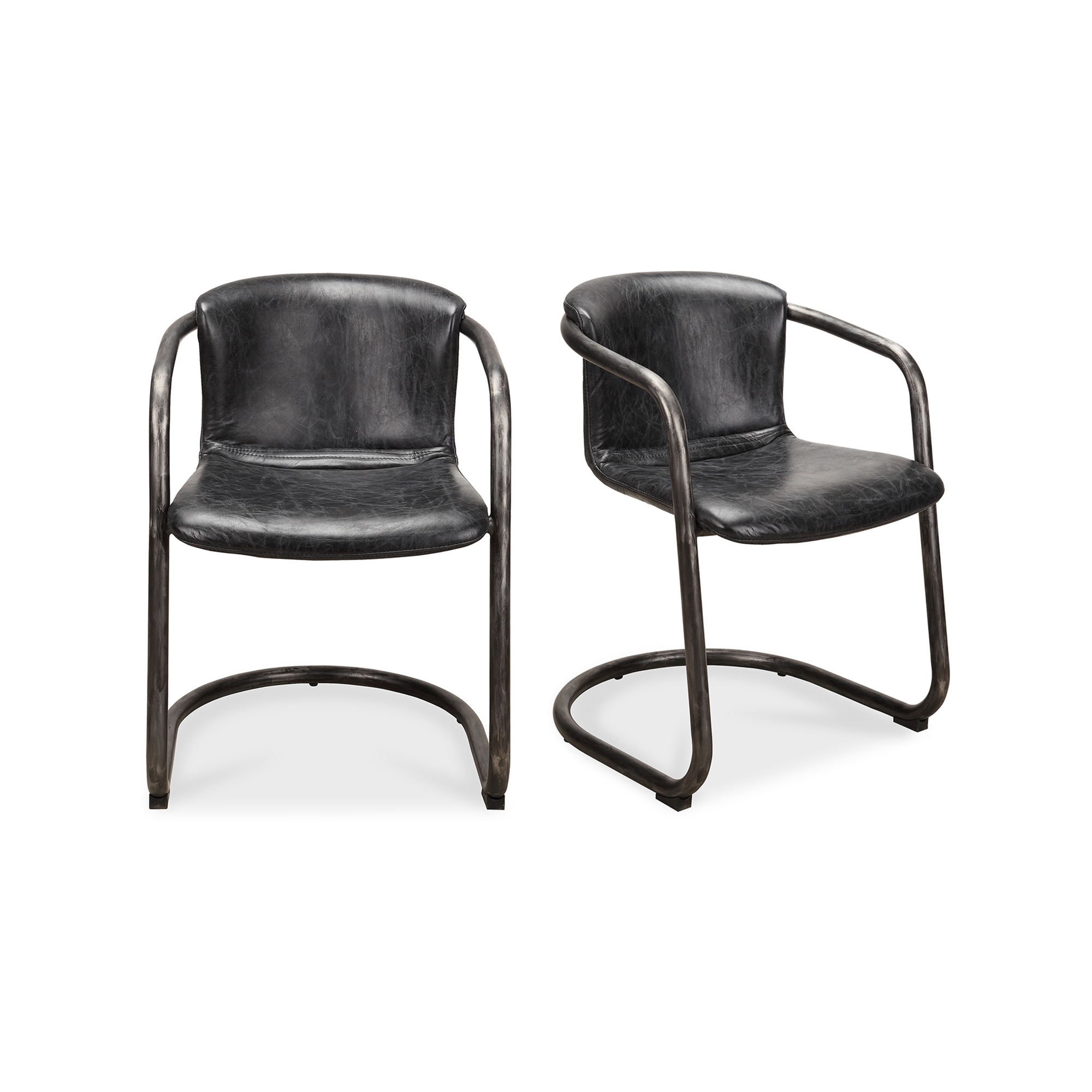 2 Moes Home Freeman Onyx Black Dining Chairs