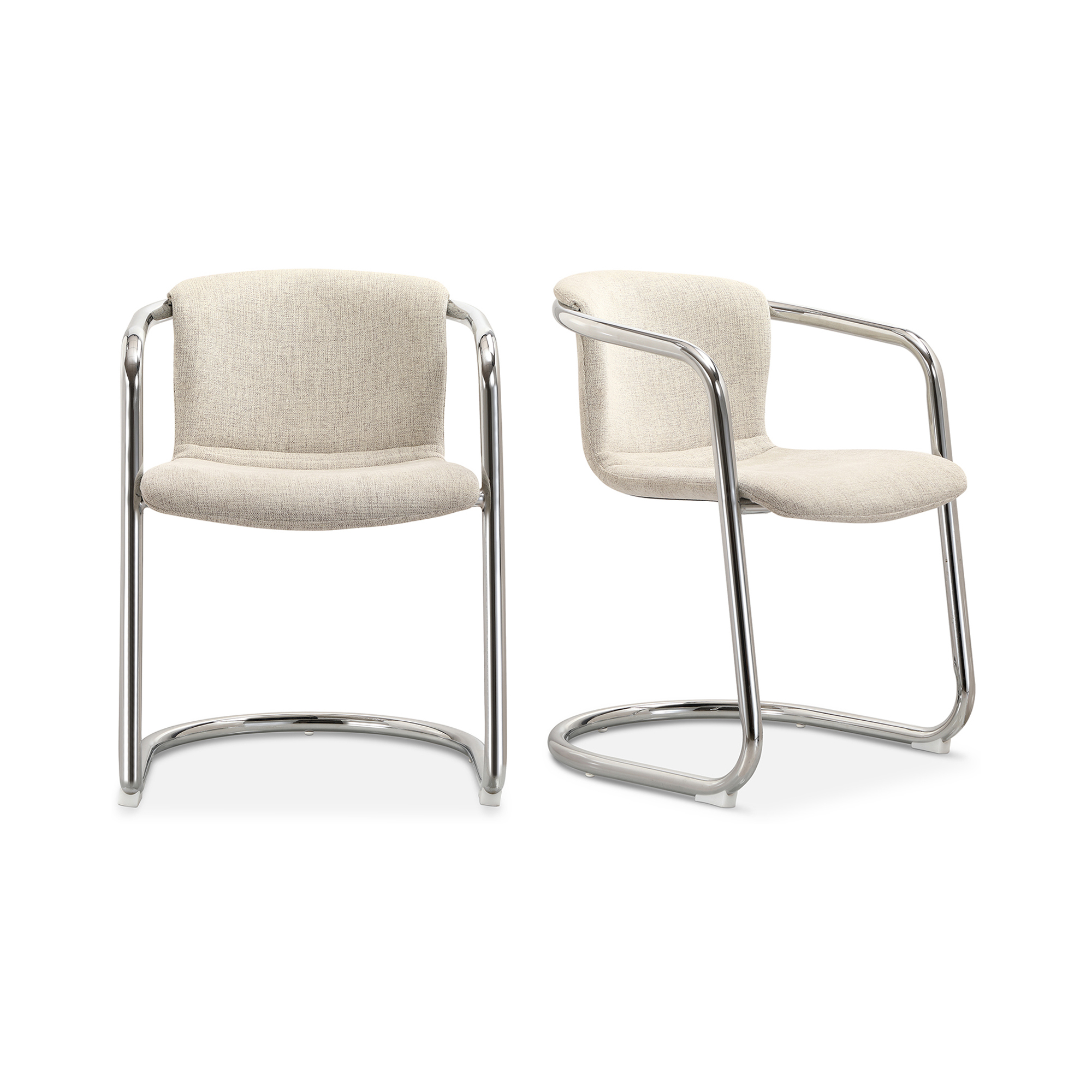 2 Moes Home Freeman Blended Cream Dining Chairs