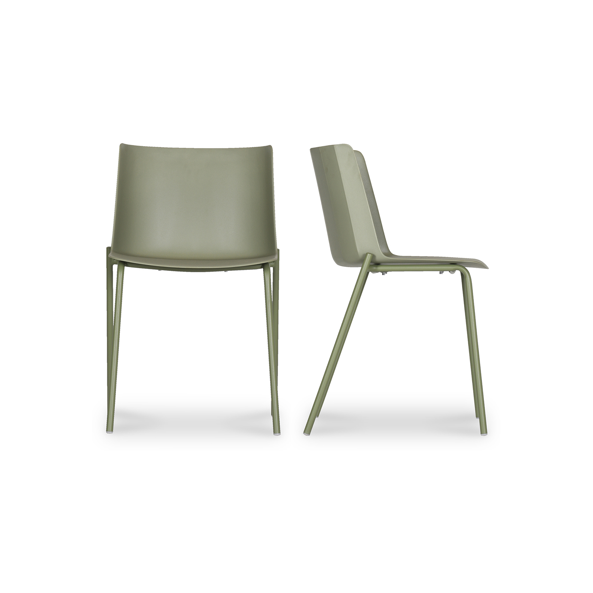 2 Moes Home Silla Sage Green Outdoor Dining Chairs