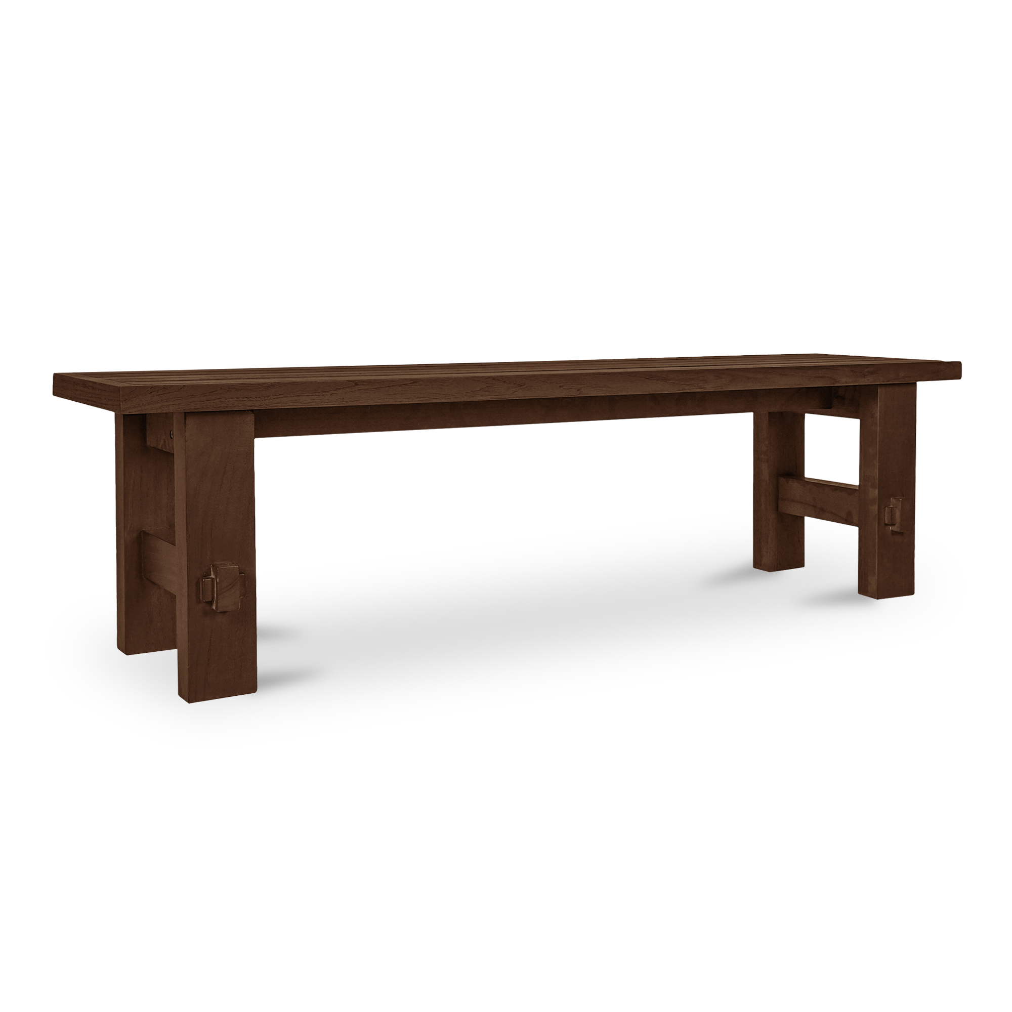 Moes Home Esmond Brown Outdoor Dining Bench