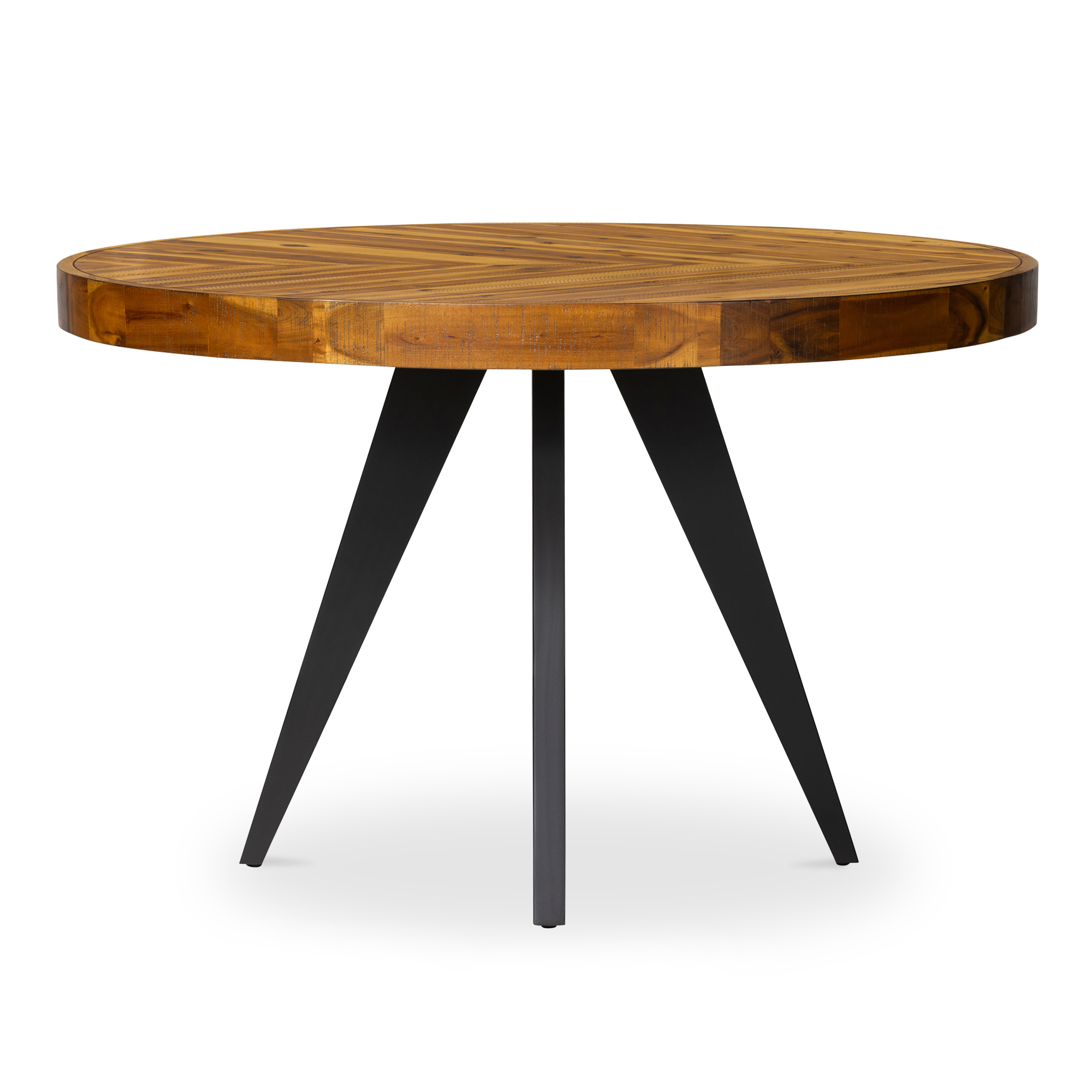 Moes Home Parq Amber Brown Round Dining Table