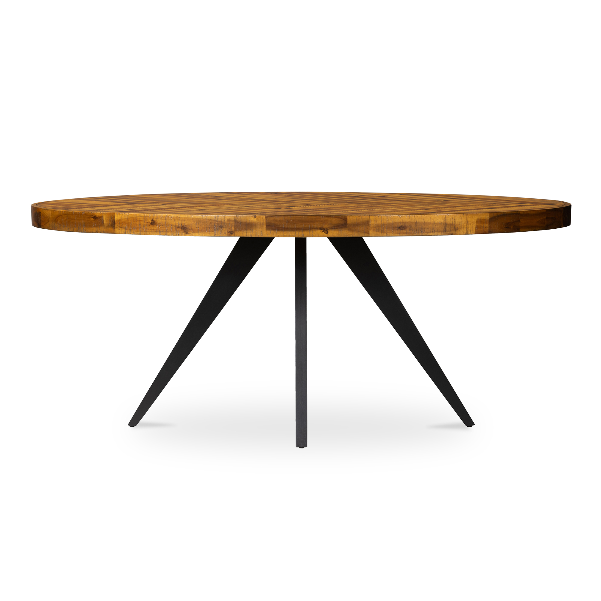 Moes Home Parq Amber Brown Oval Dining Table