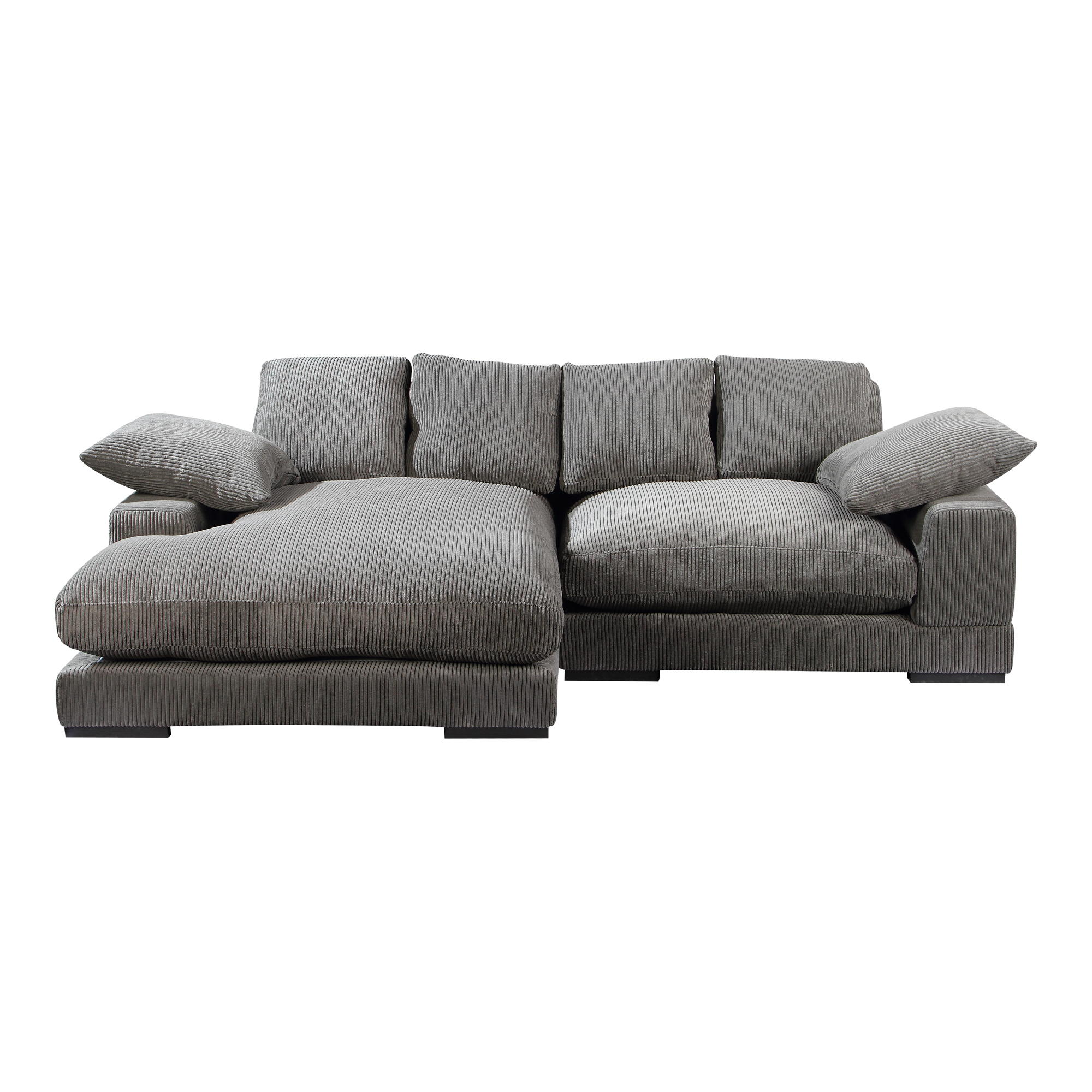 Moes Home Plunge Charcoal Fabric Sectional