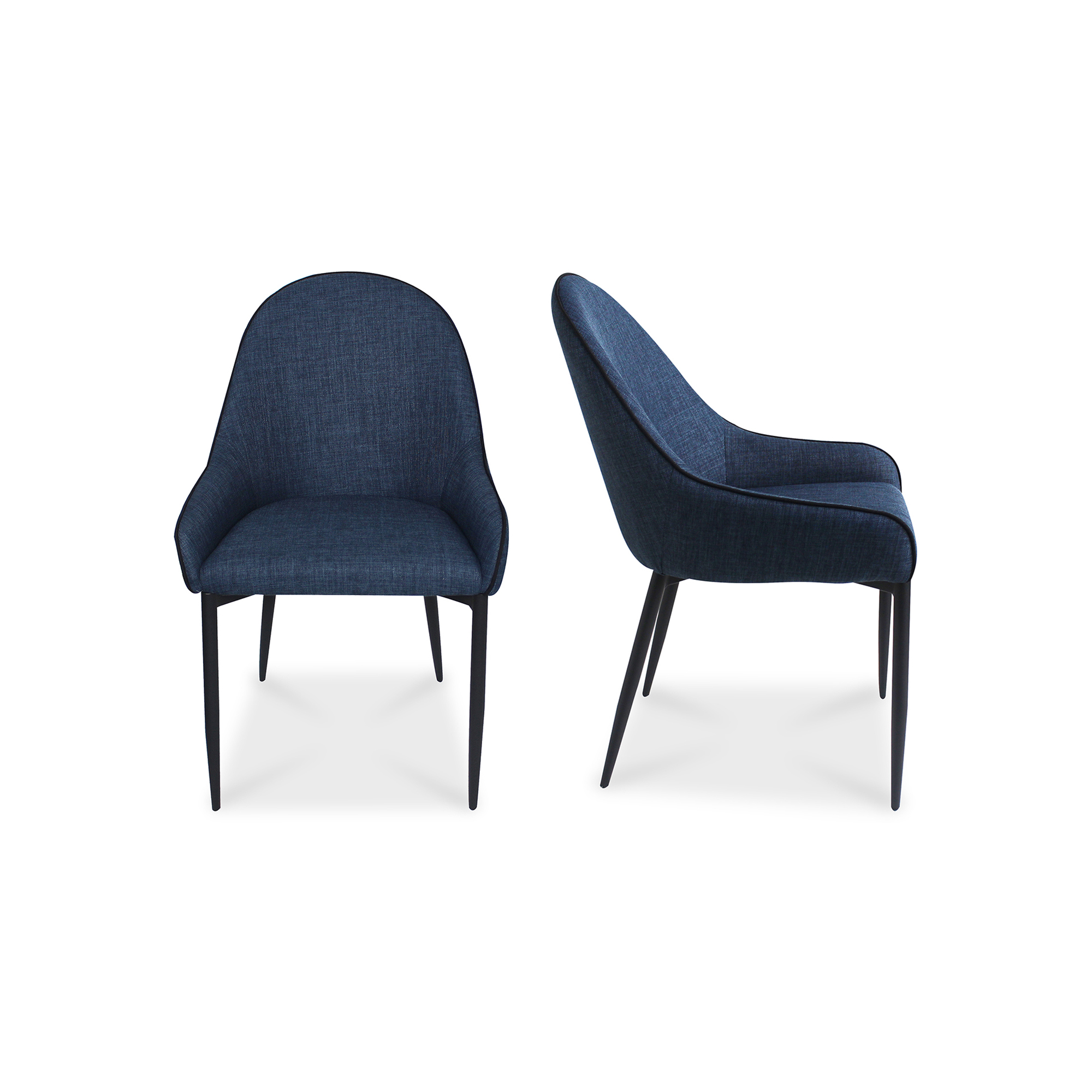 2 Moes Home Lapis Dark Blue Dining Chairs