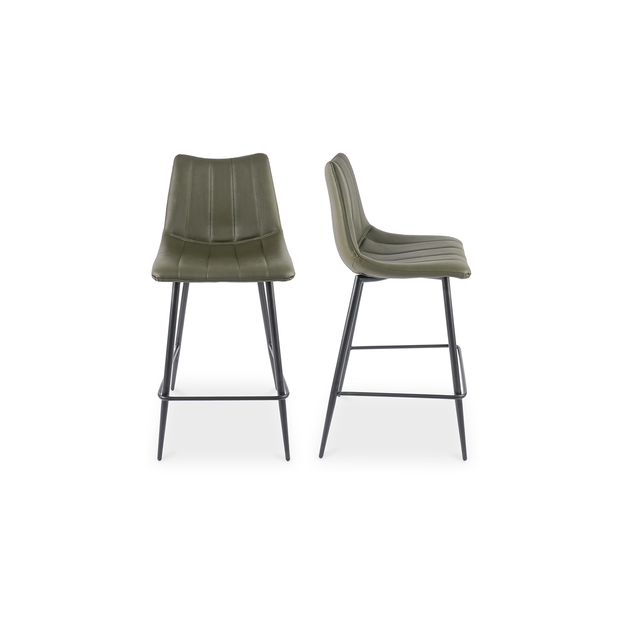 2 Moes Home Alibi Dark Green Counter Stools