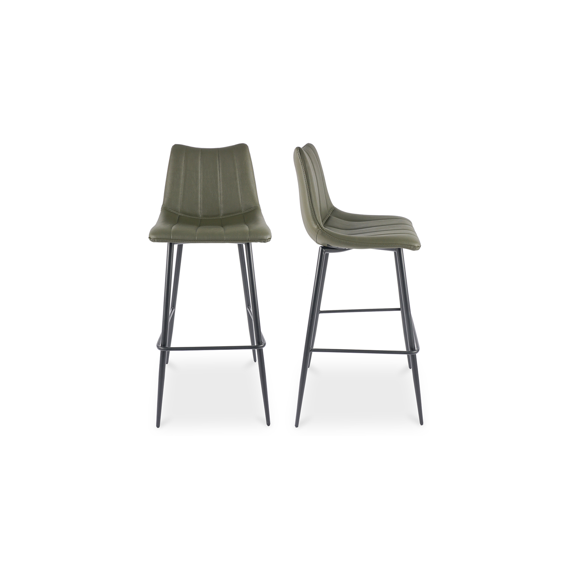 2 Moes Home Alibi Dark Green Barstools