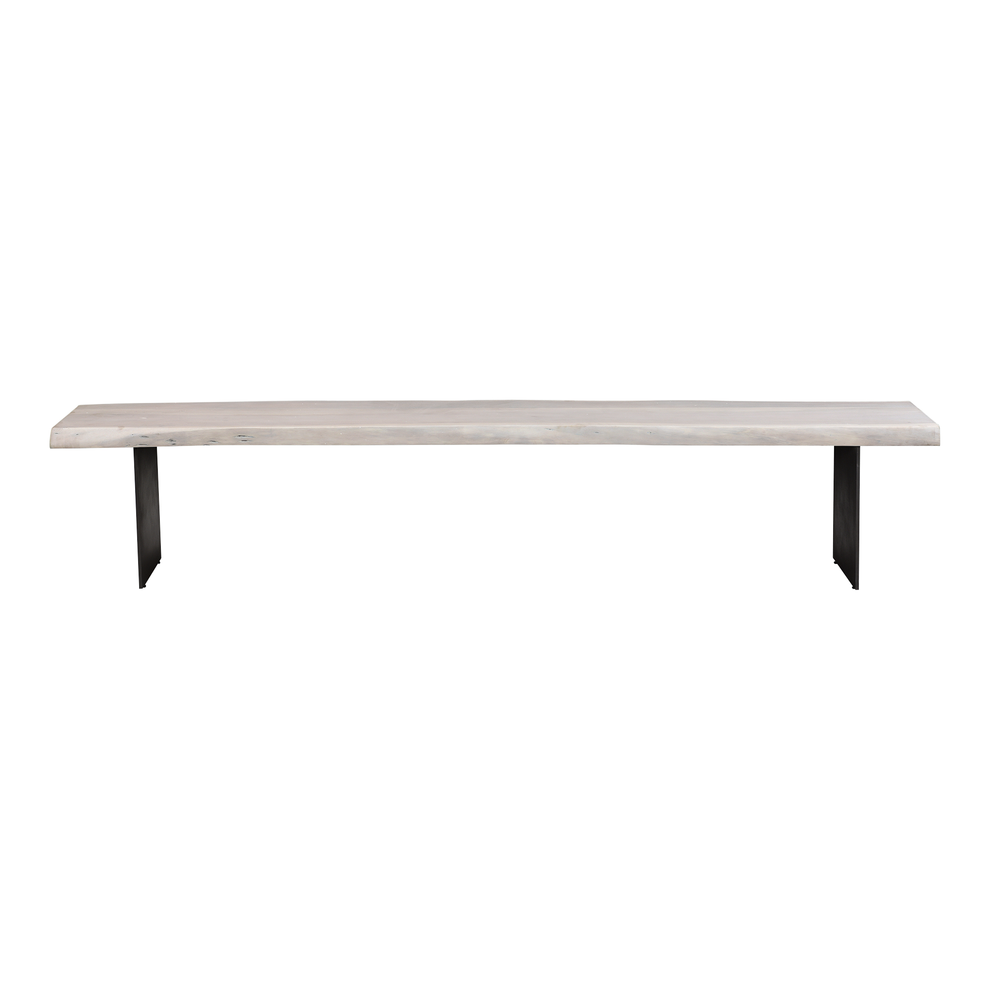 Moes Home Evans White Washed Dining Bench