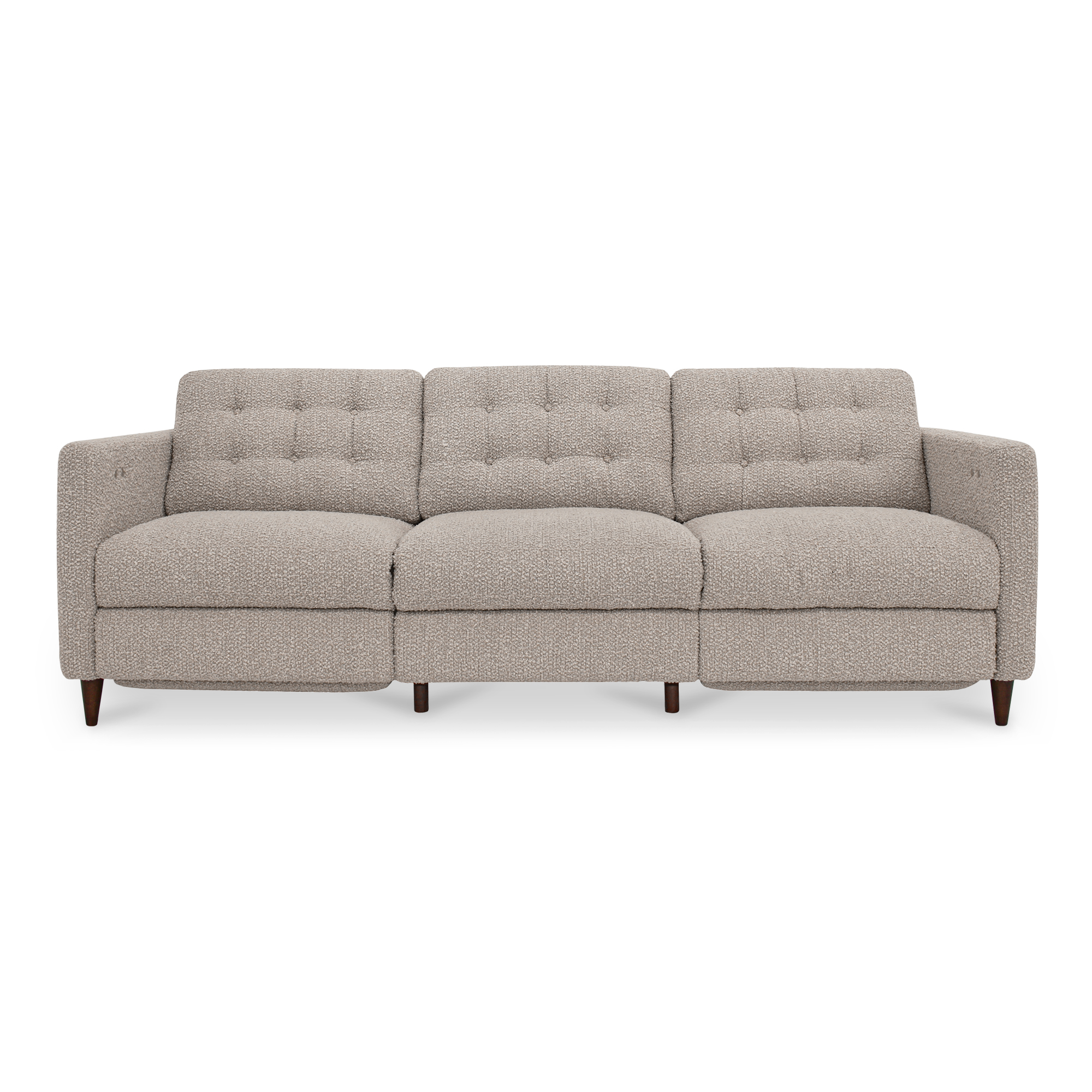 Moes Home Bridgers Warm Grey Power Recliner Sofa and Chair Set