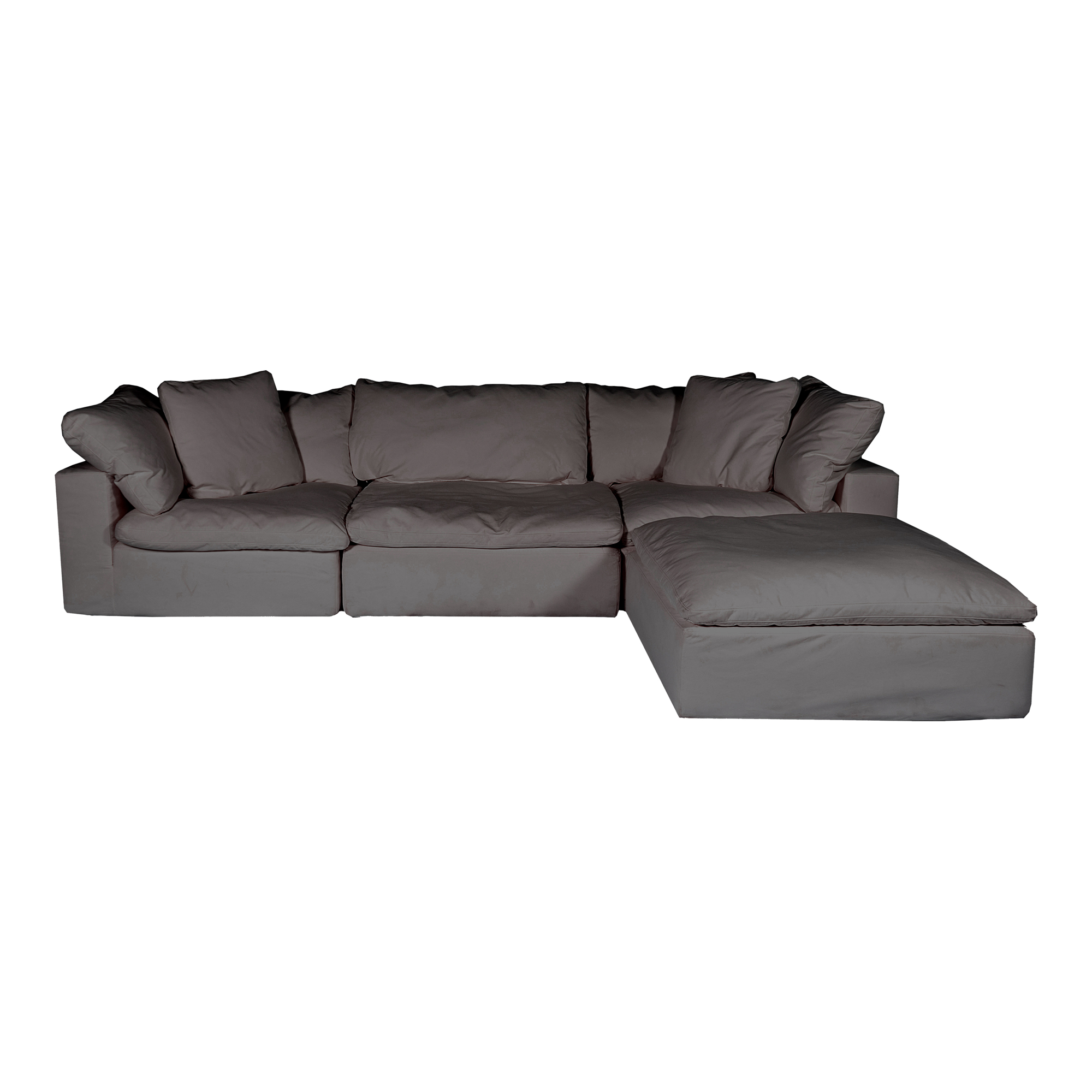 Moes Home Clay Light Grey Polyester Lounge Modular Sectional