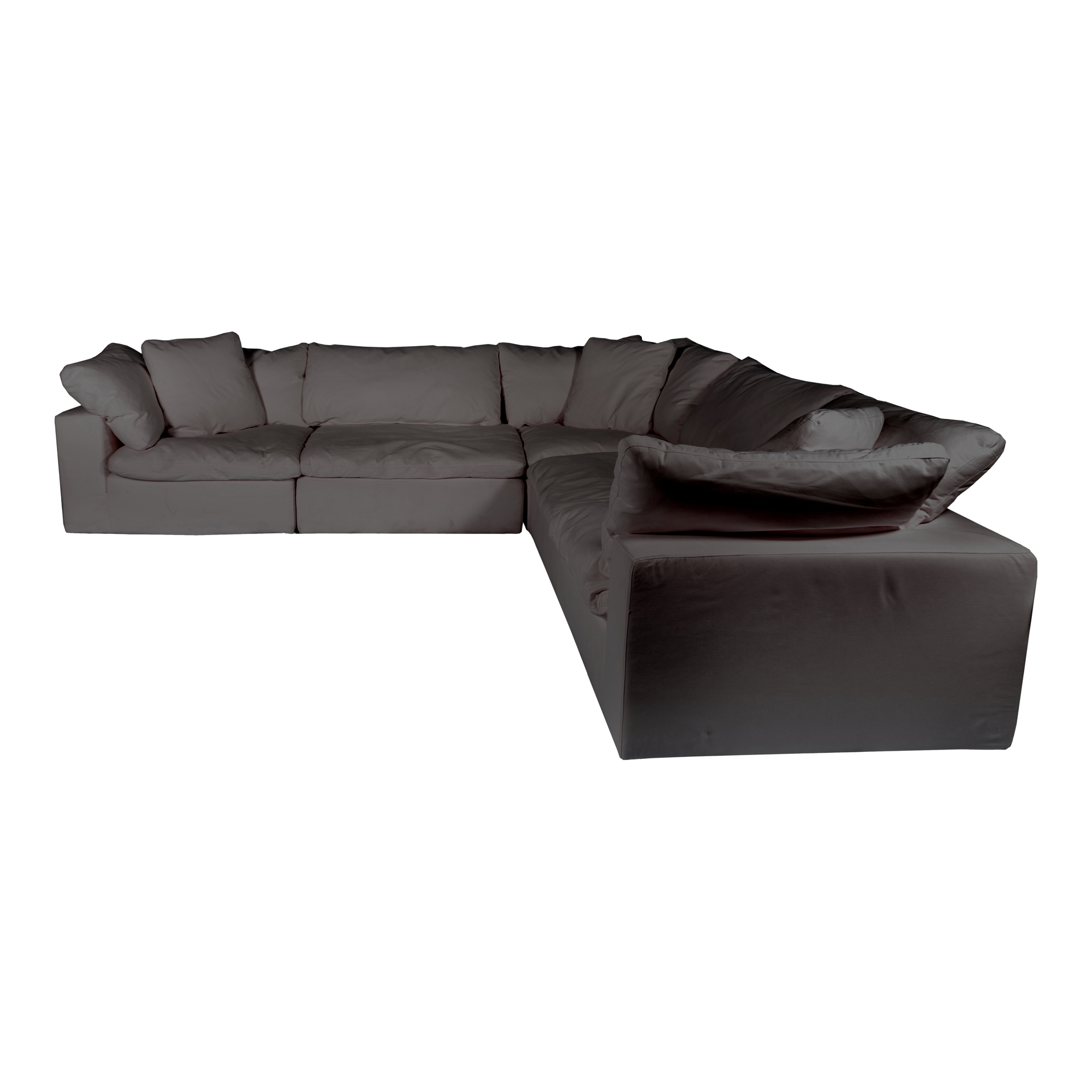 Moes Home Clay Light Grey Polyester Classic Modular Sectional