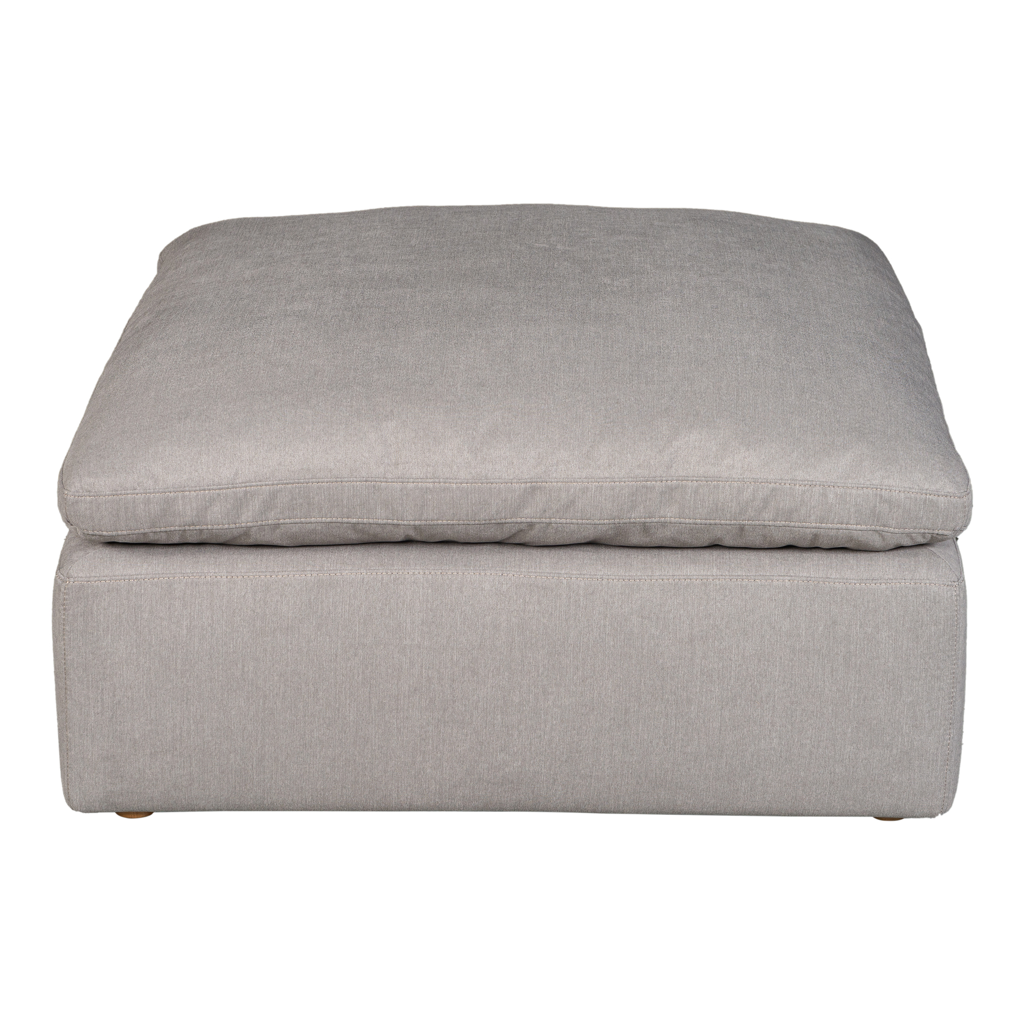 Moes Home Terra Light Grey Fabric Ottoman