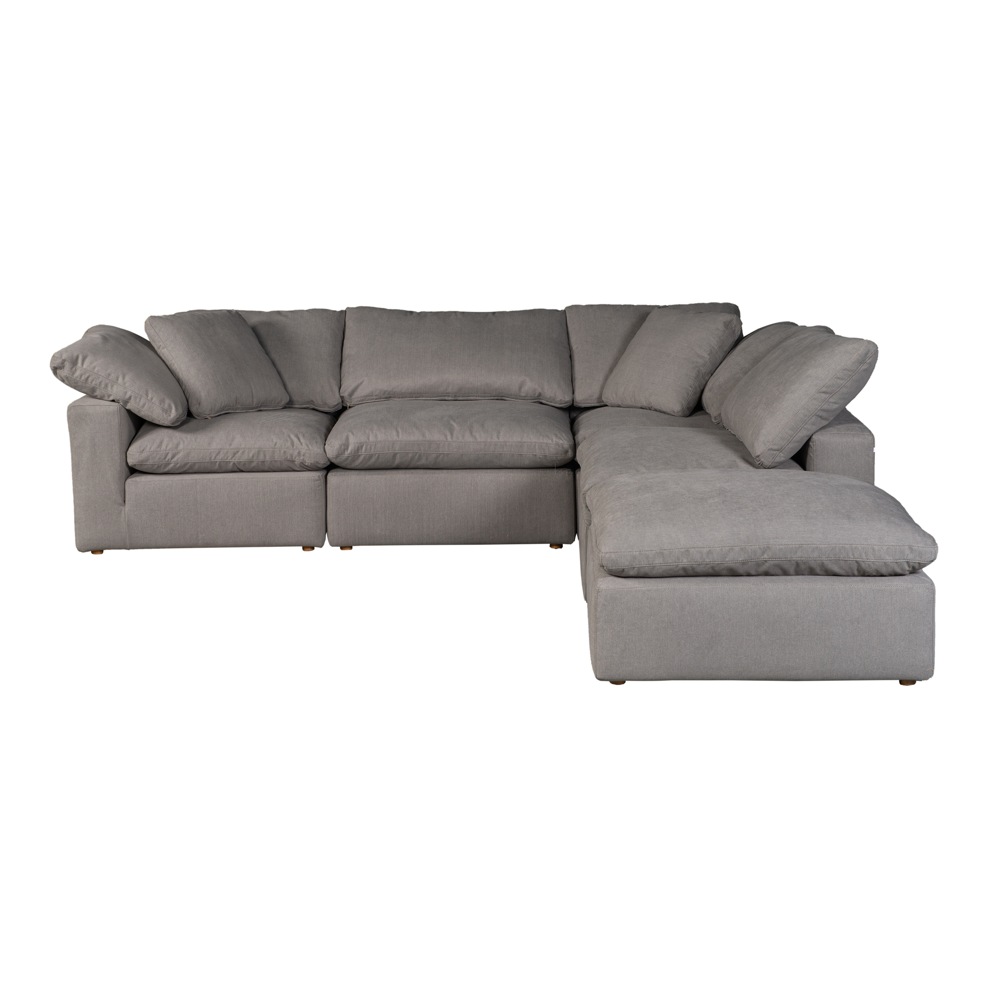 Moes Home Terra Light Grey Fabric Dream Modular Sectional