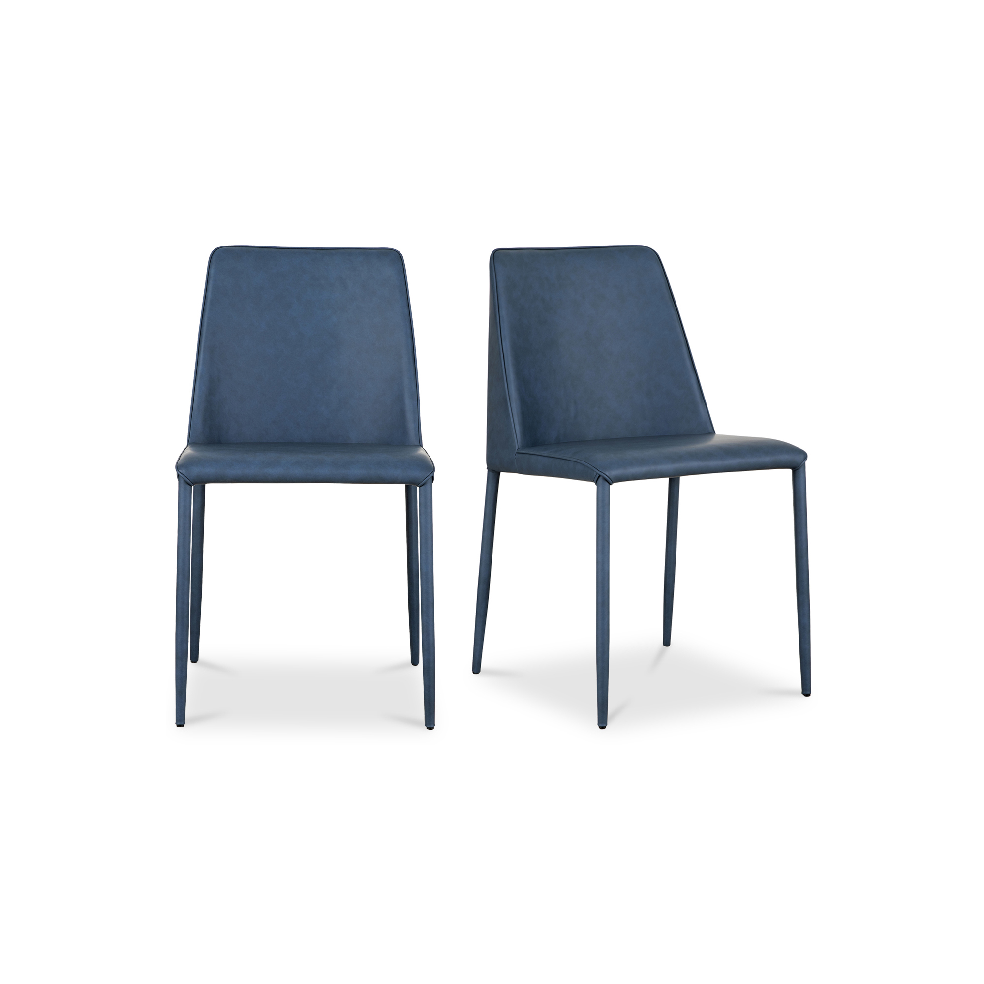 2 Moes Home Nora Ocean Cavern Grey Vegan Dining Chairs