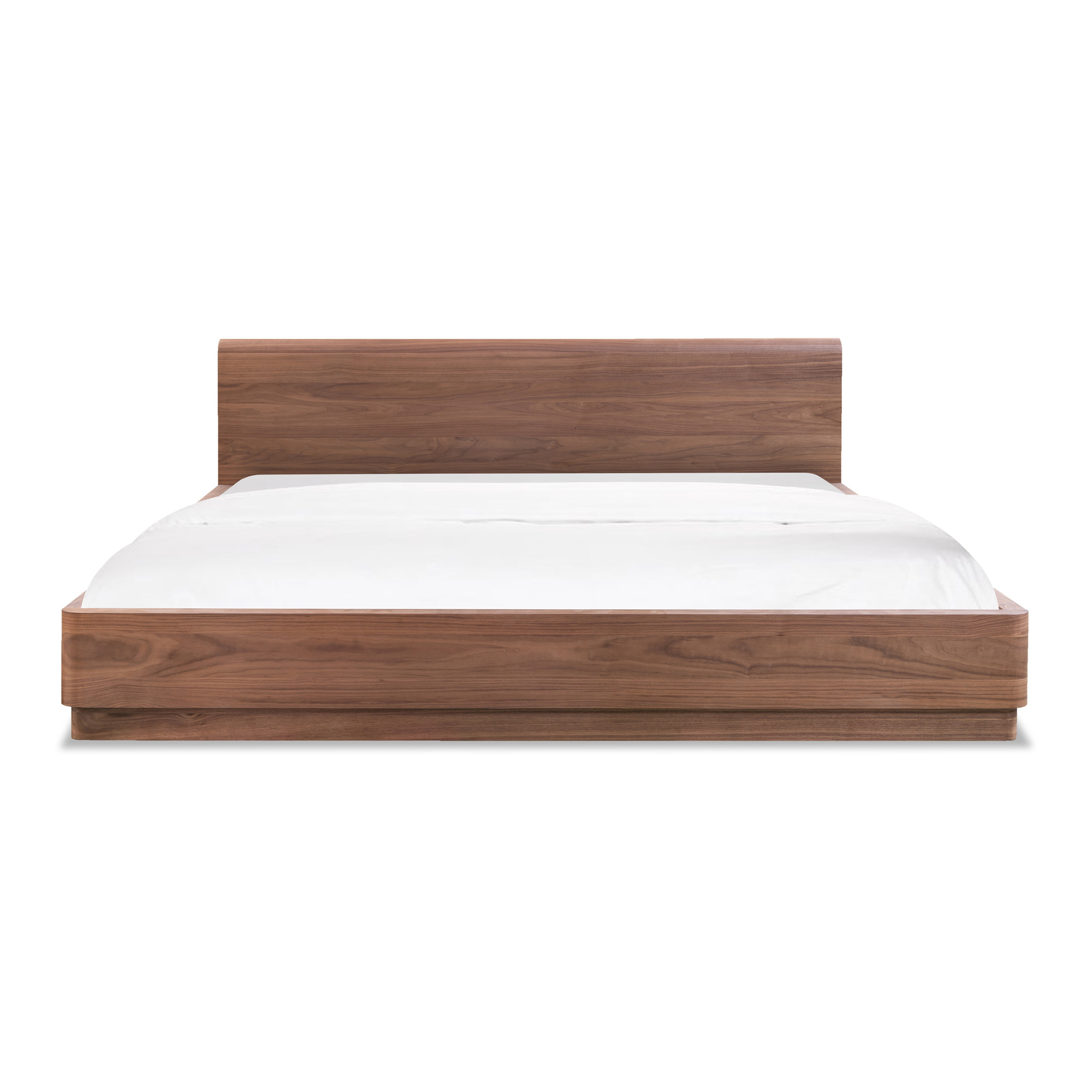 Moes Home Round Off Walnut Brown King Bed