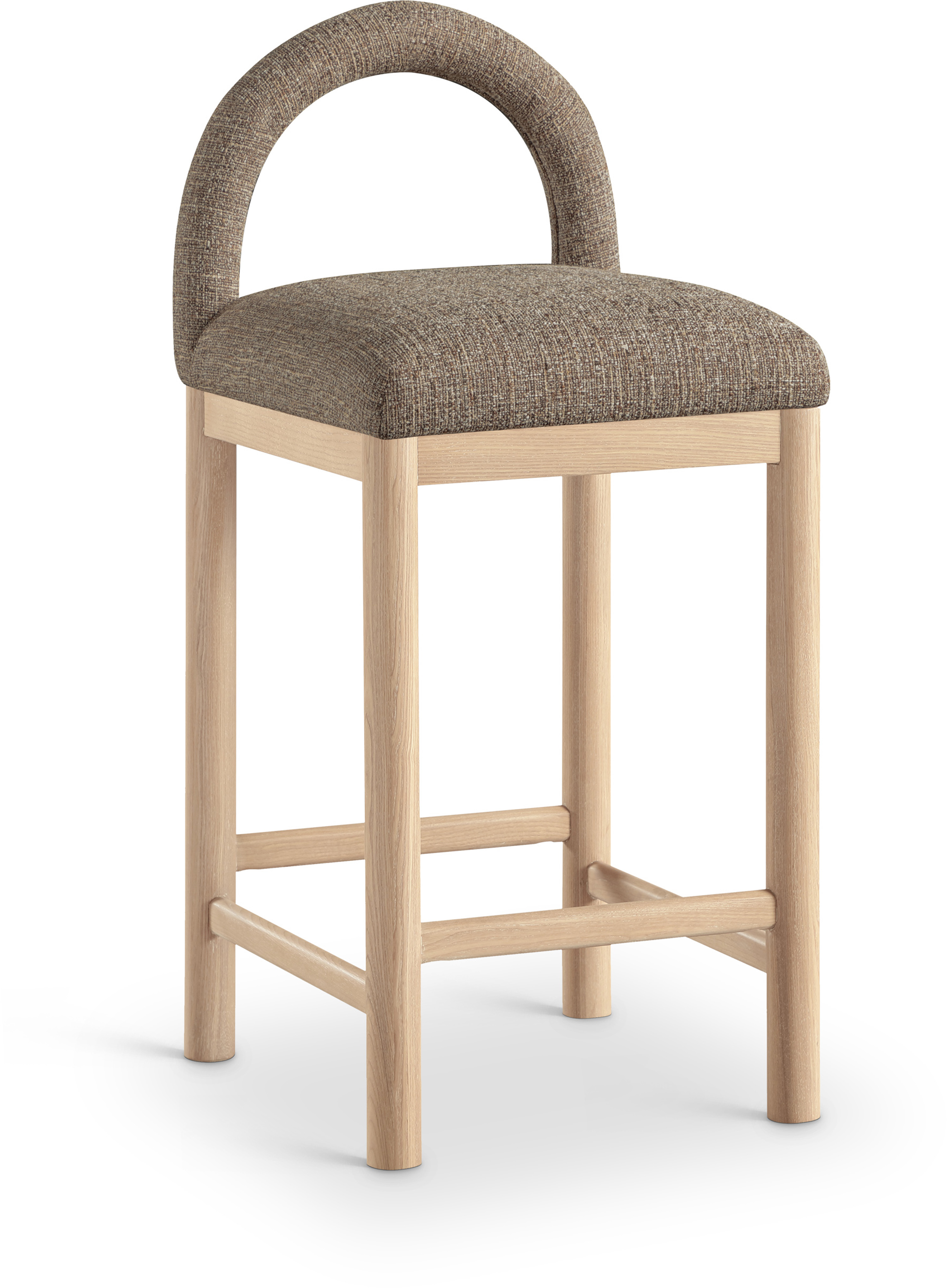 Meridian Furniture Conrad Brown Natural Counter Stool