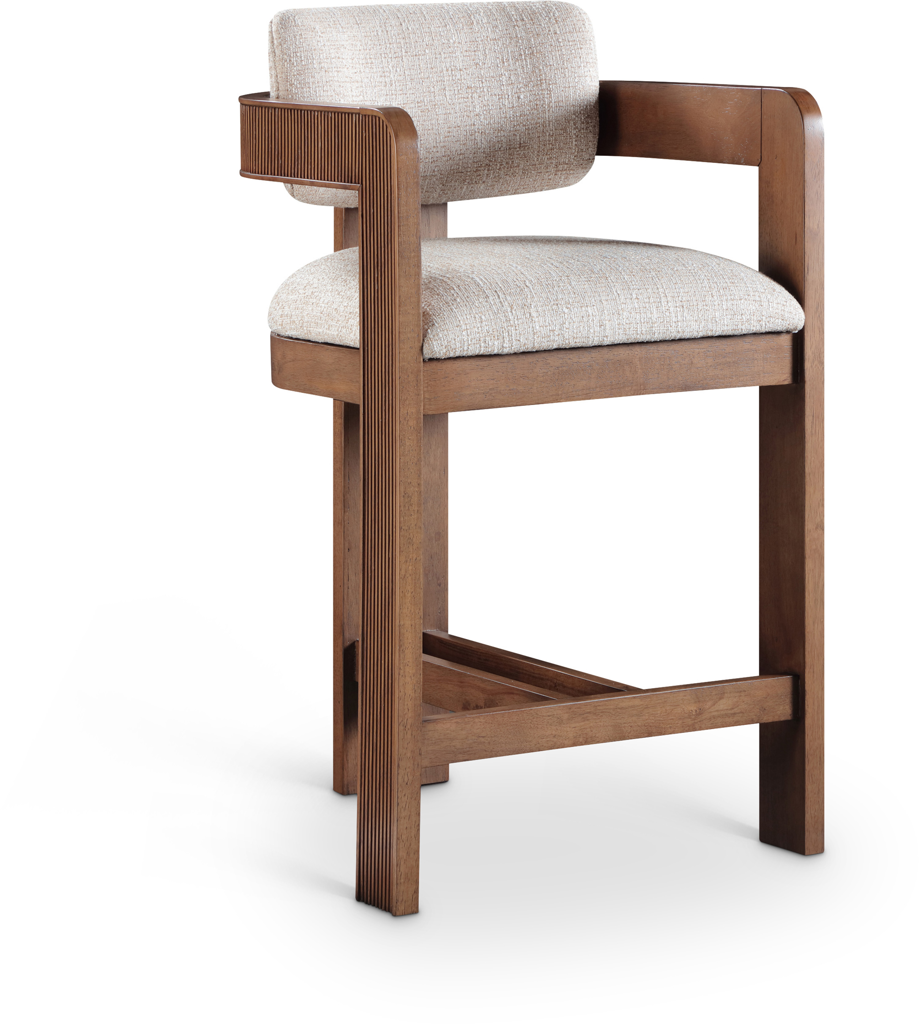 Meridian Furniture Sacha Beige Brown Stool