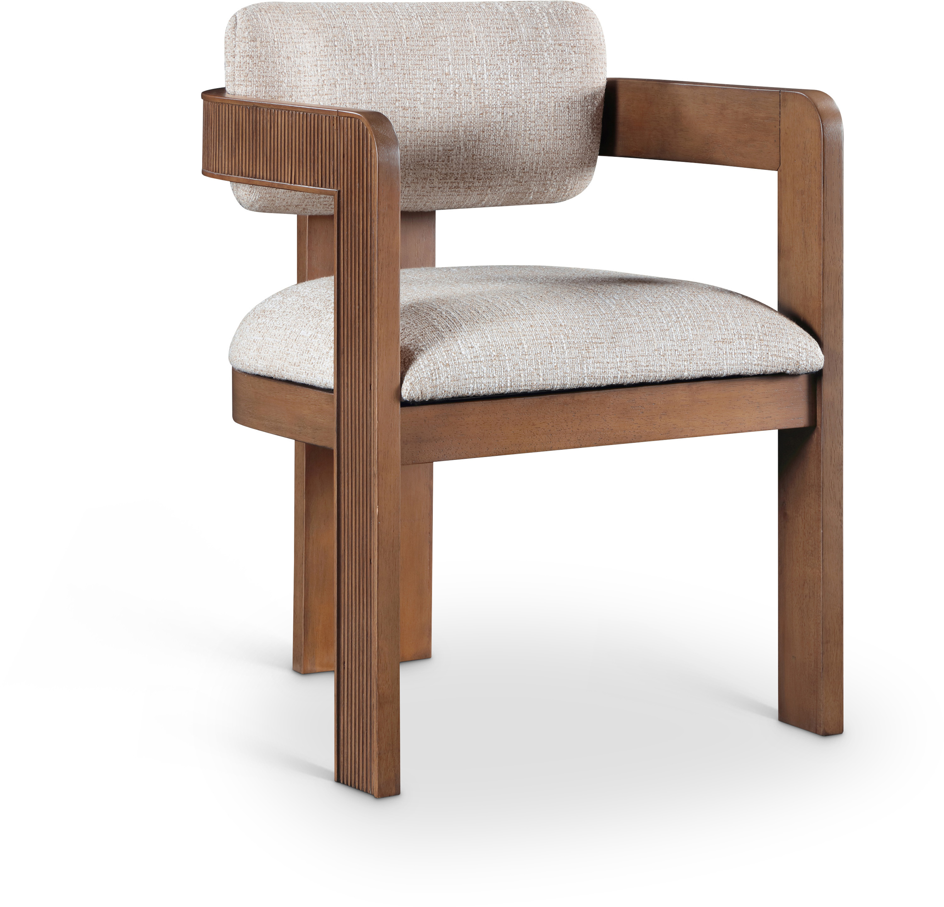 2 Meridian Furniture Sacha Beige Brown Dining Chairs