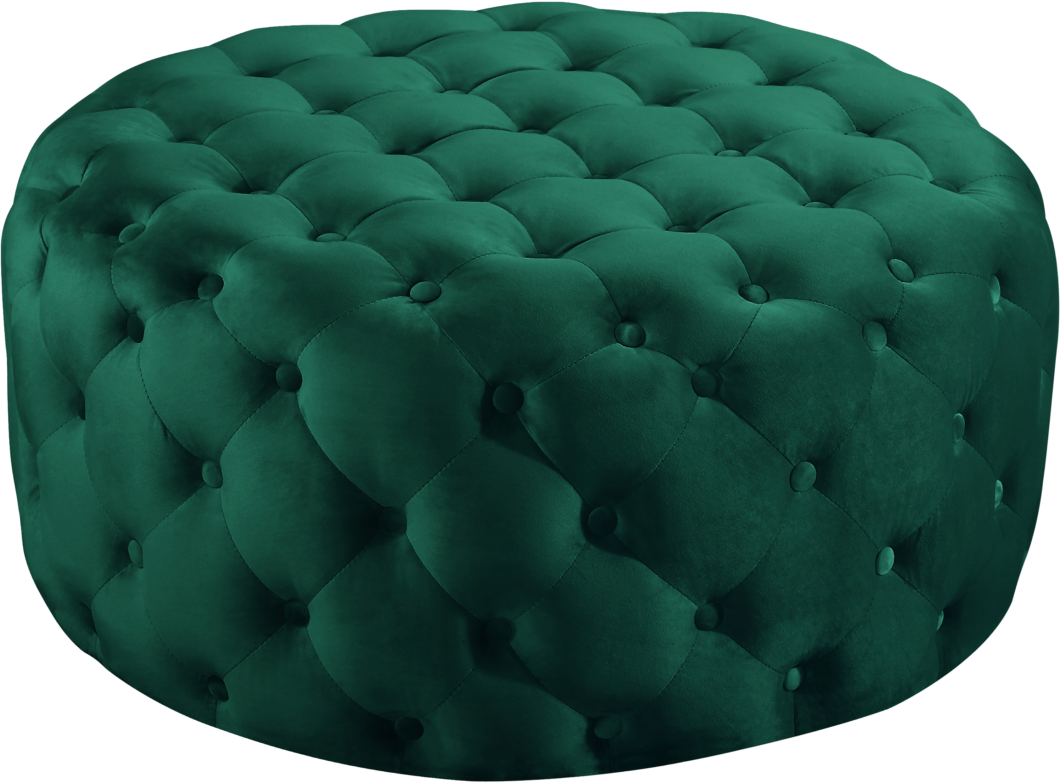 Design Edge Inverell  Green Velvet Ottoman