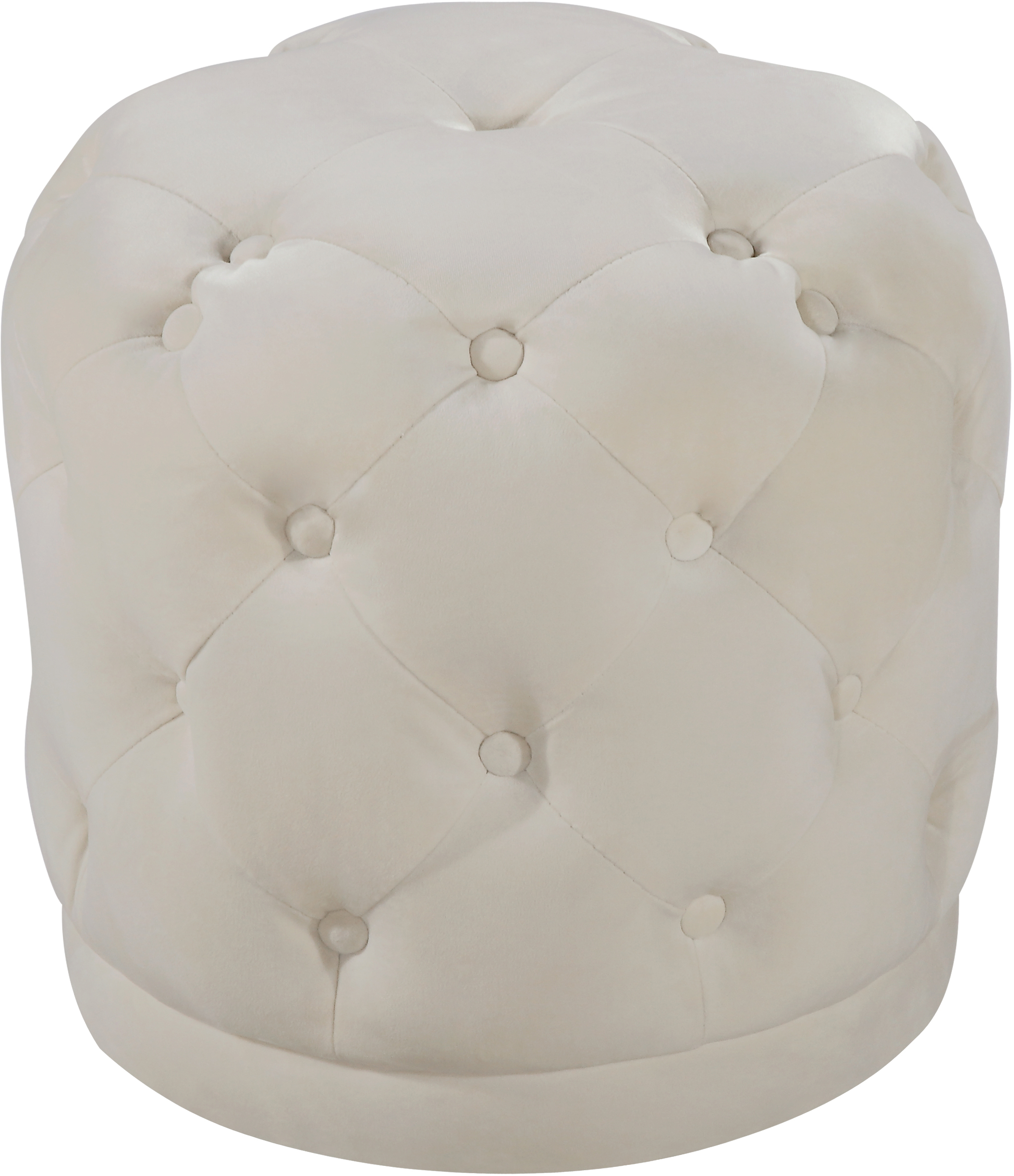 Meridian Furniture Harper Cream Velvet Ottoman Stool