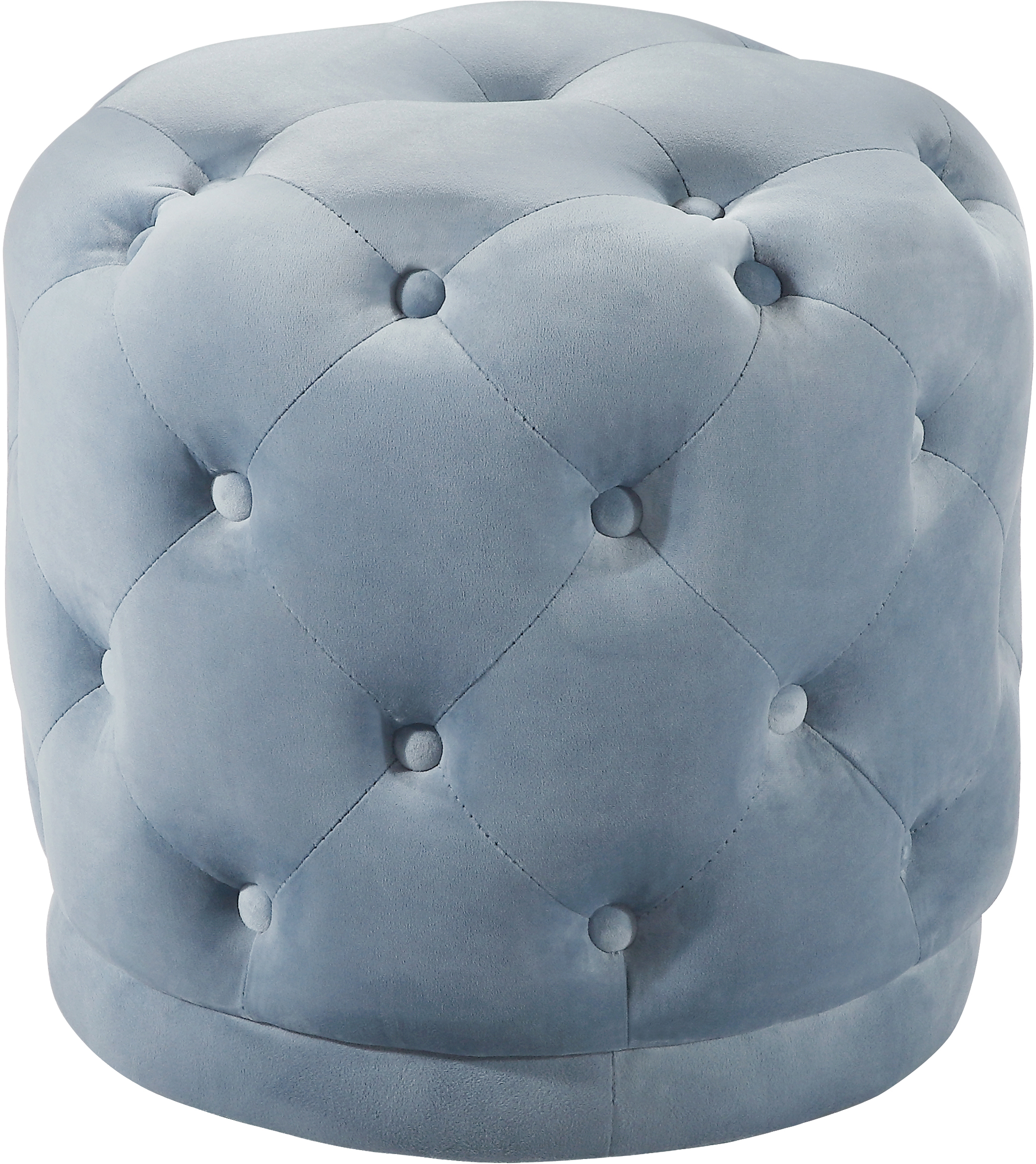 Design Edge Stanwell Park  Sky Blue Velvet Ottoman
