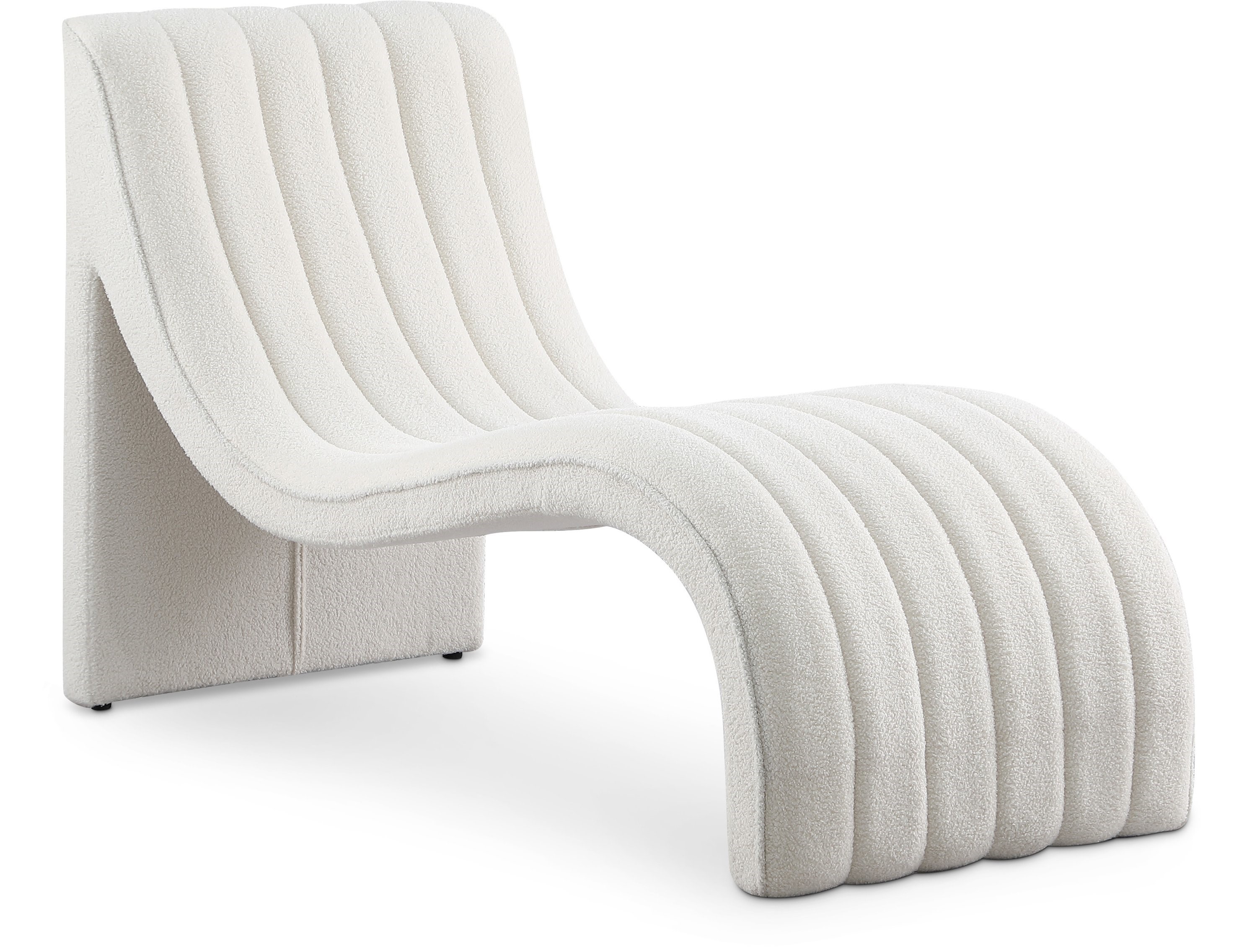 Meridian Furniture Orian Cream Fabric Chaise