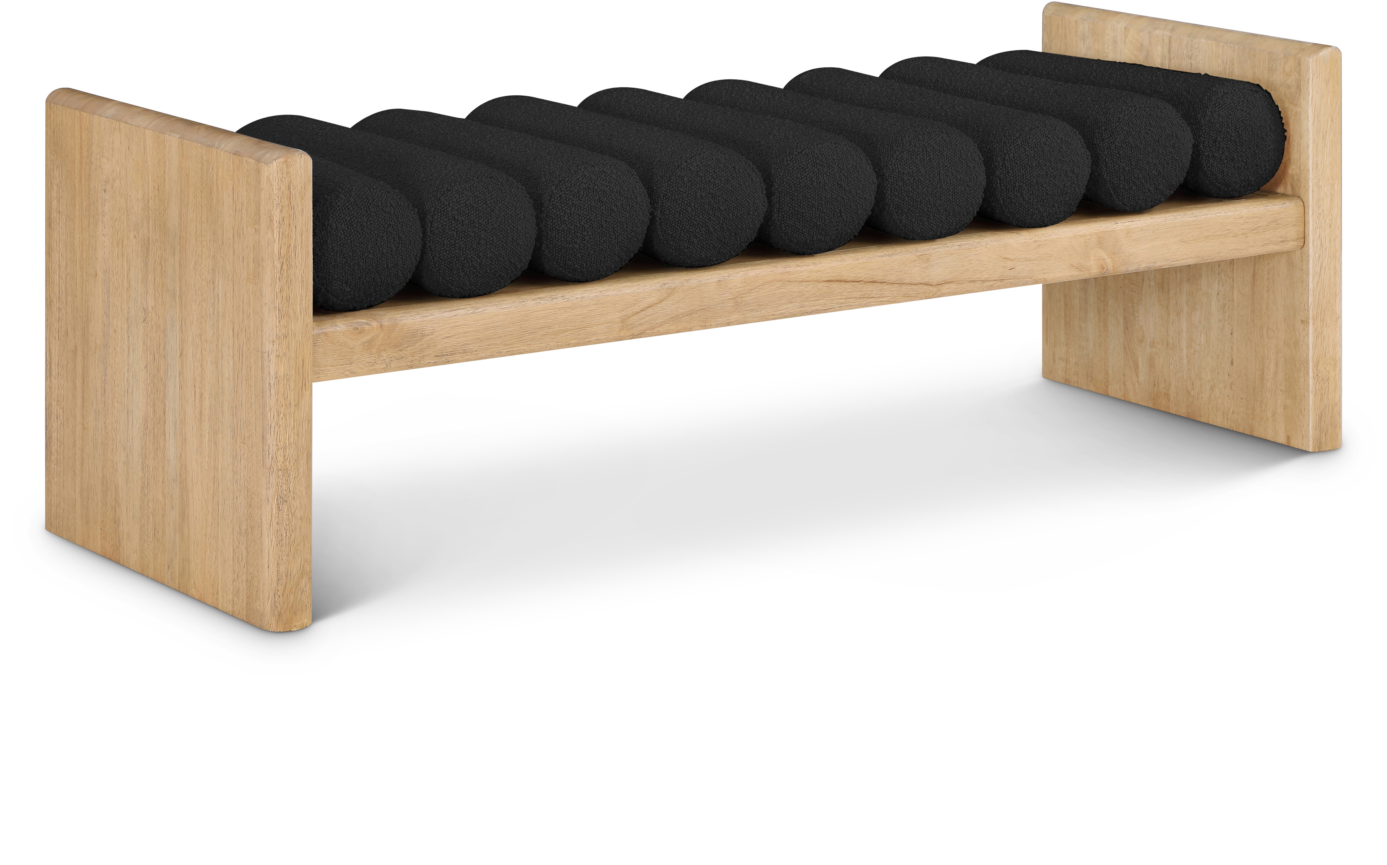Meridian Furniture Waverly Black Fabric Wood Bench