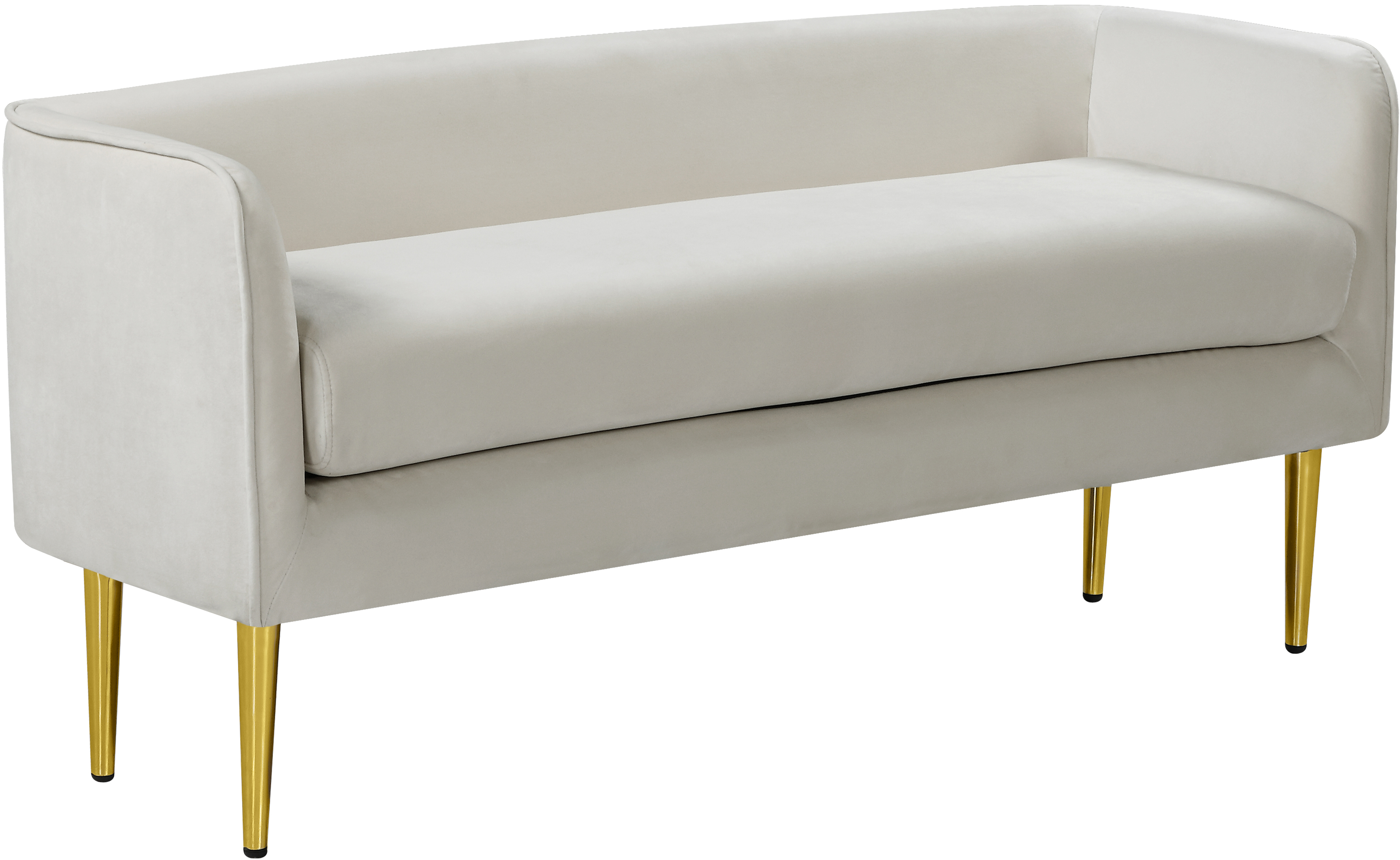 Meridian Furniture Audrey Cream Velvet Bench