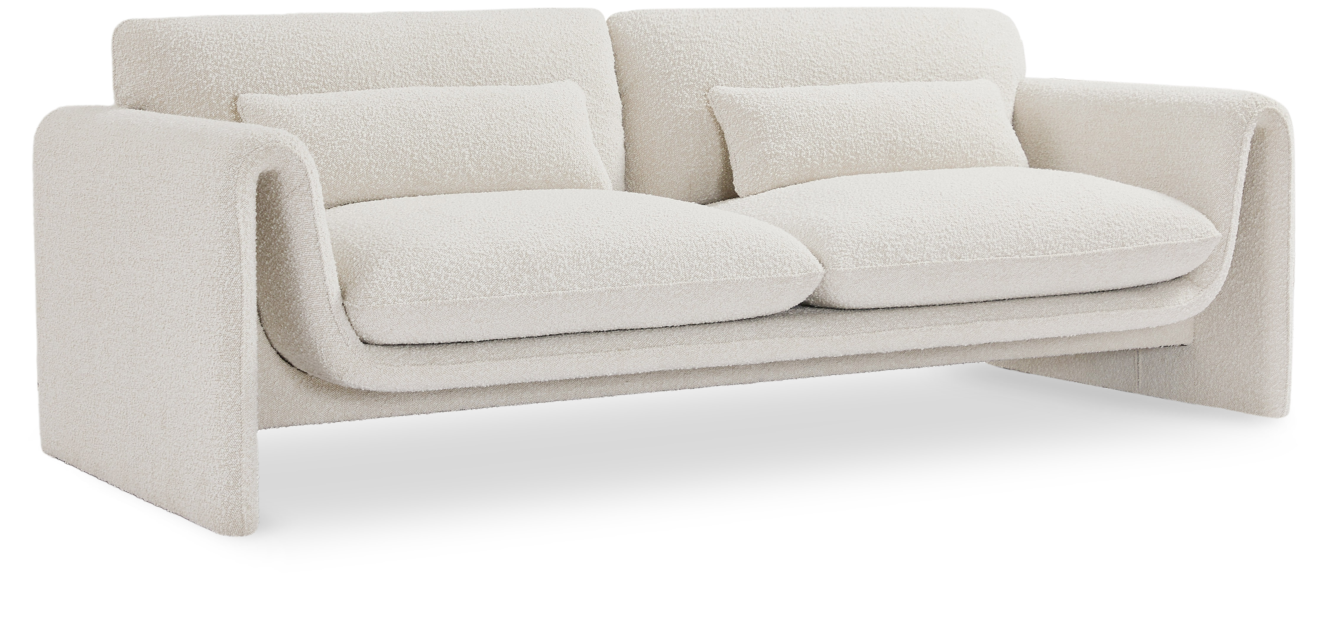 Stylus Cream Boucle Fabric Sofa