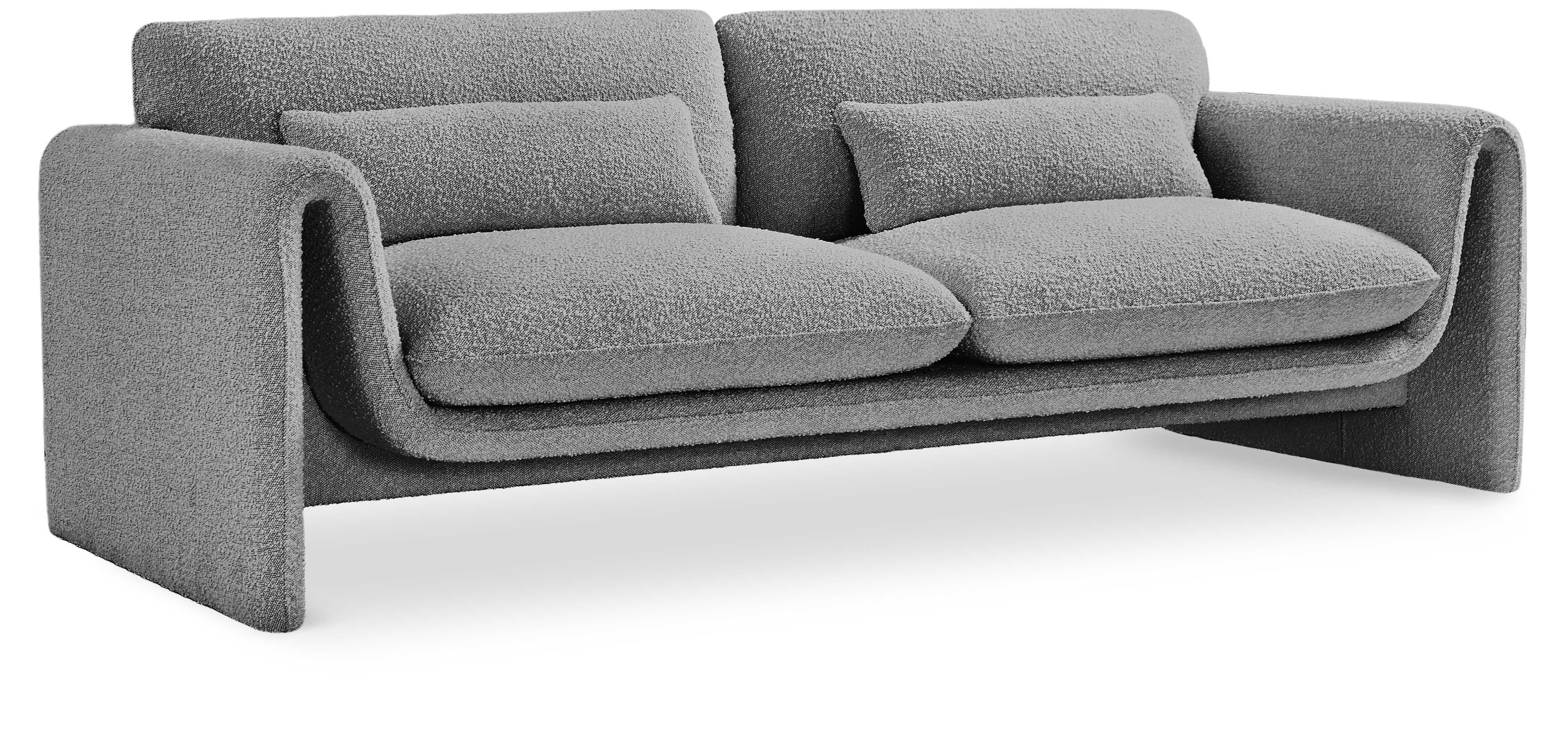 Stylus Grey Boucle Fabric Sofa