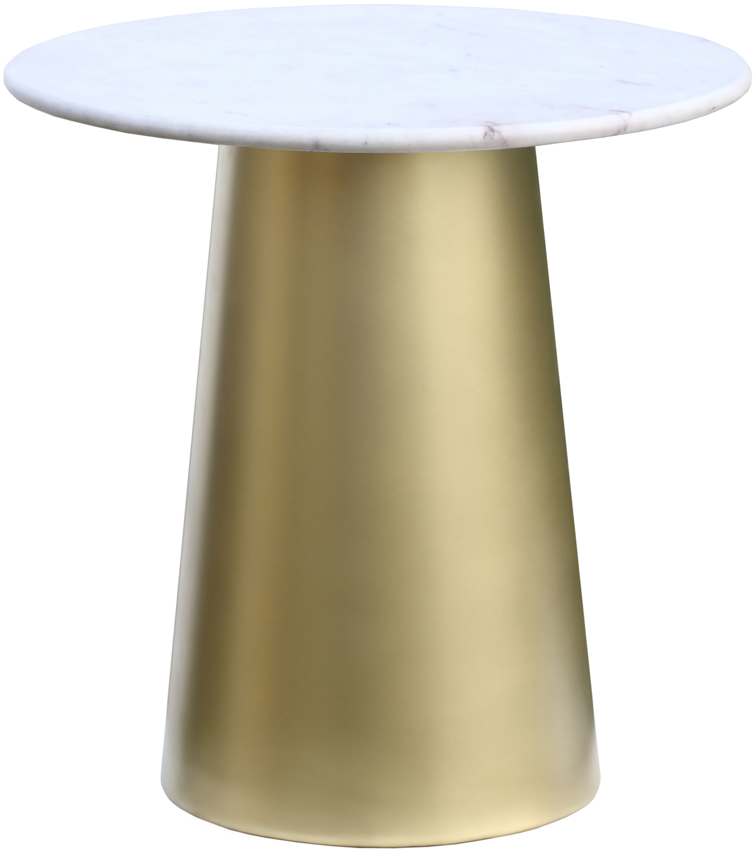 Design Edge Emerald  Brushed Gold Metal End Table