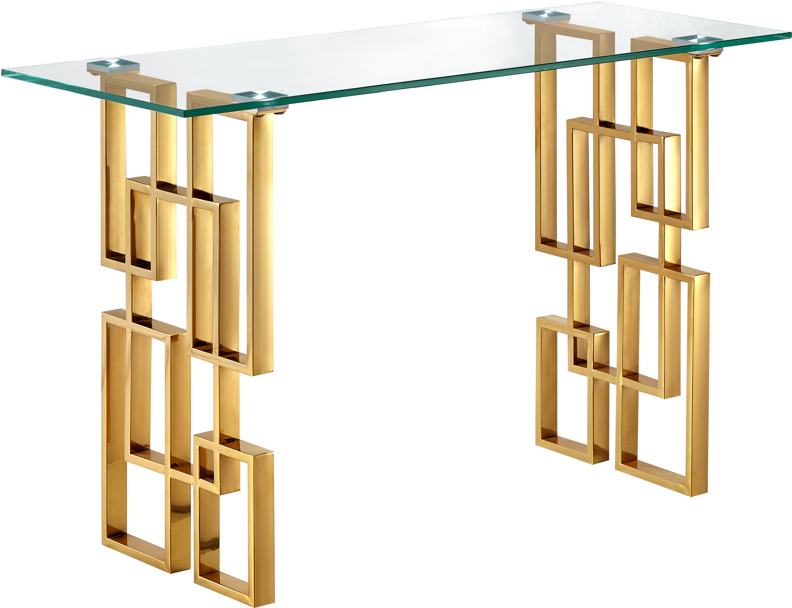 Meridian Furniture Pierre Gold Console Table