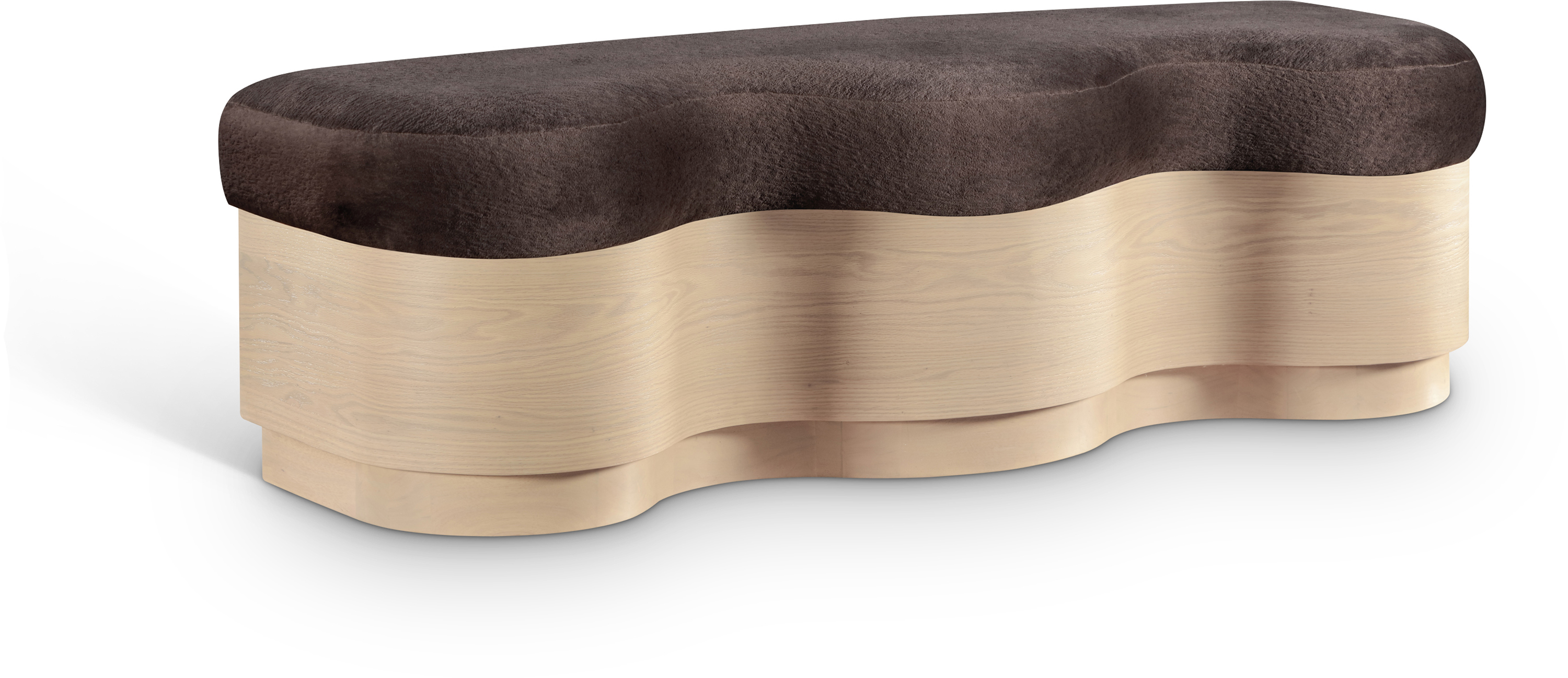 Meridian Furniture Savoy Brown Natural Bench