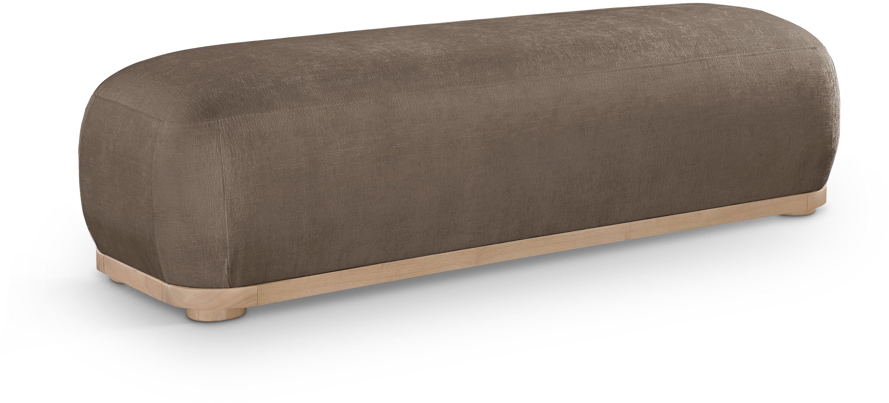 Meridian Furniture Calum Natural Brown Fabric Bench