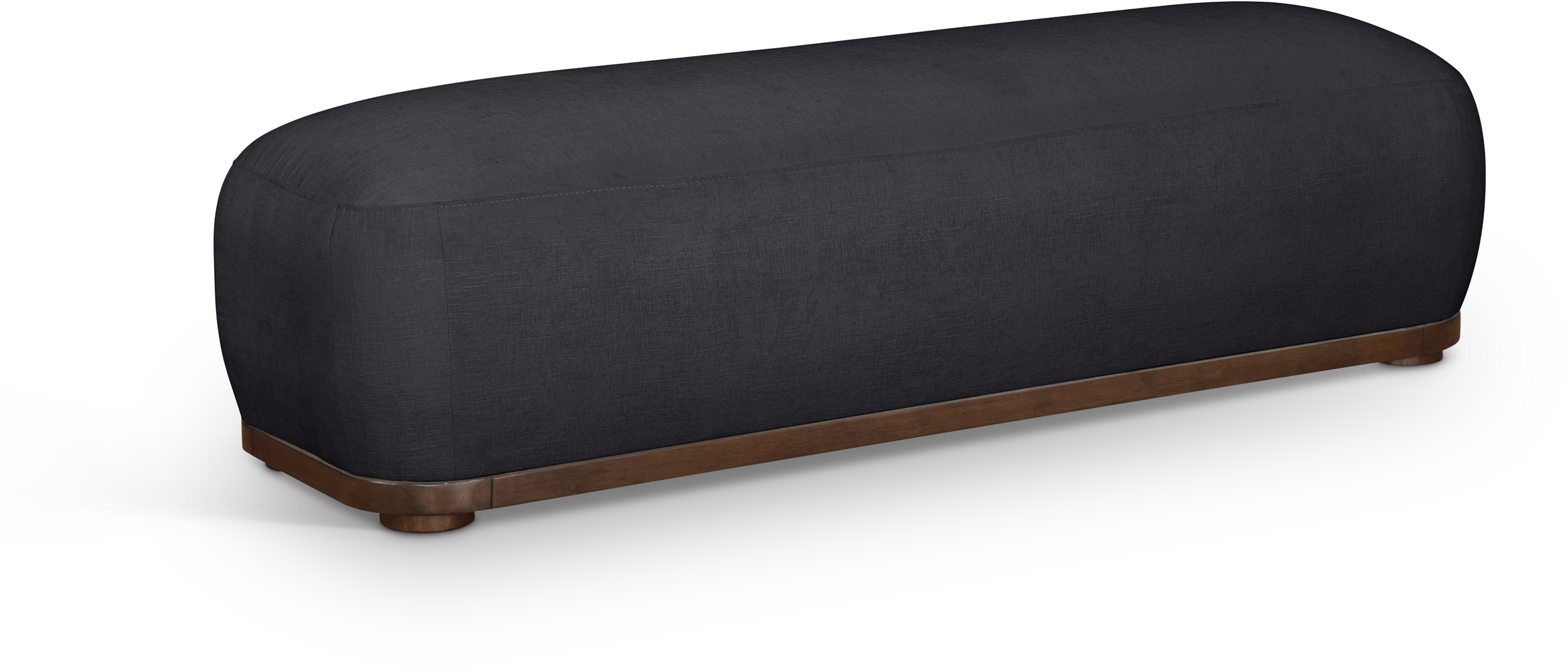Meridian Furniture Calum Walnut Black Fabric Bench