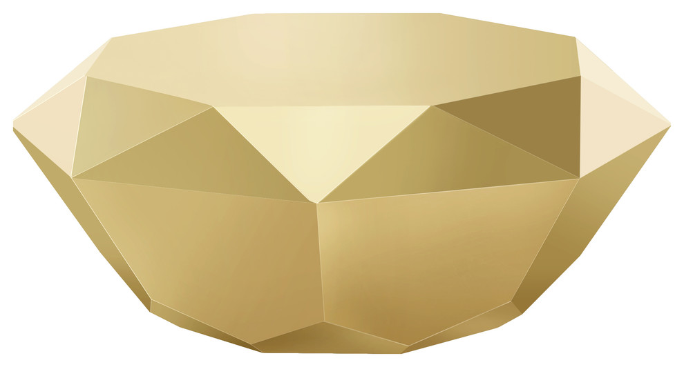 Design Edge Petersham  Gold Stainless Steel Coffee Table