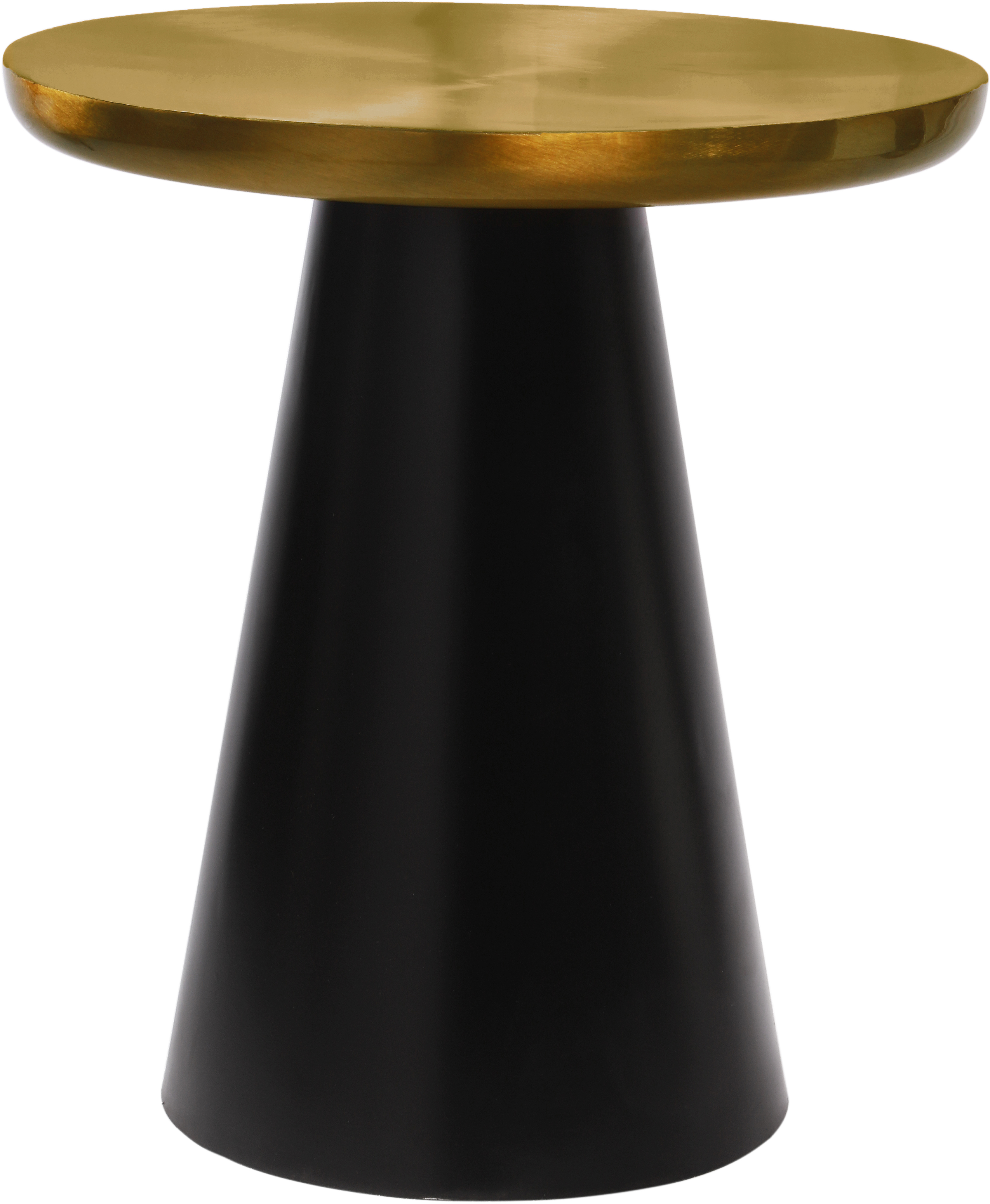 Design Edge Woodford  Brushed Gold Top Matte Black Base End Table