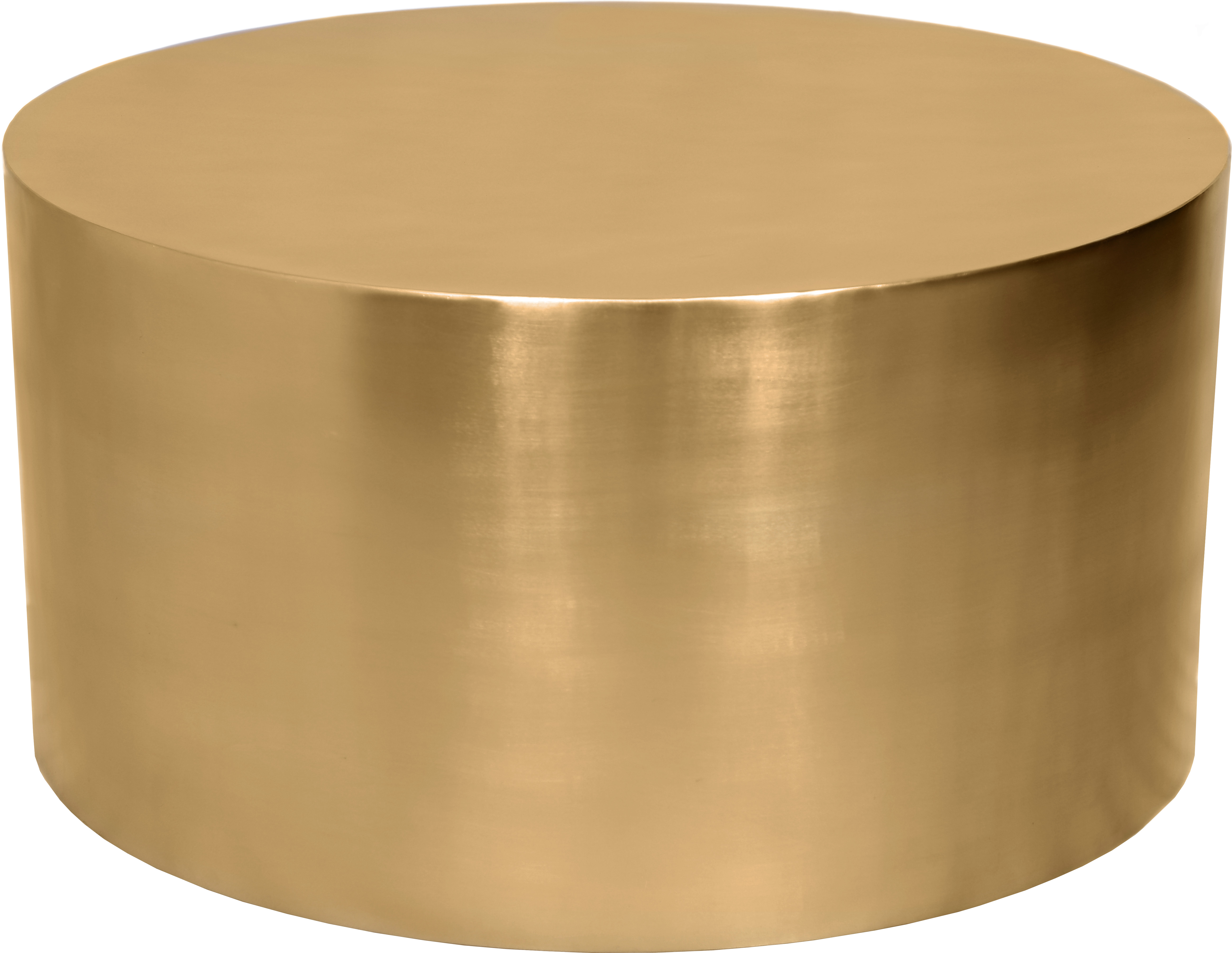 Meridian Furniture Cylinder Brushed Gold Coffee Table