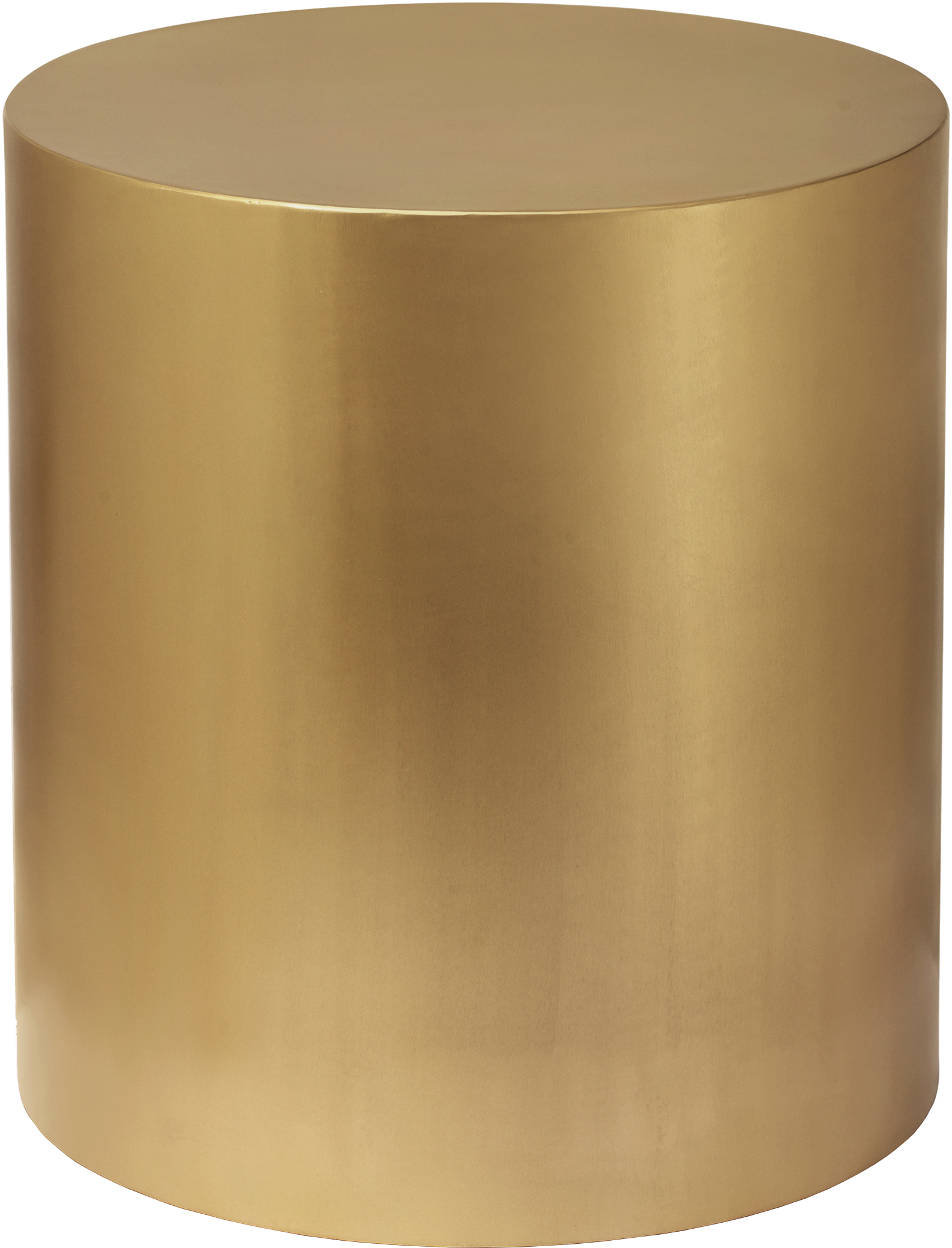 Meridian Furniture Cylinder Brushed Gold End Table