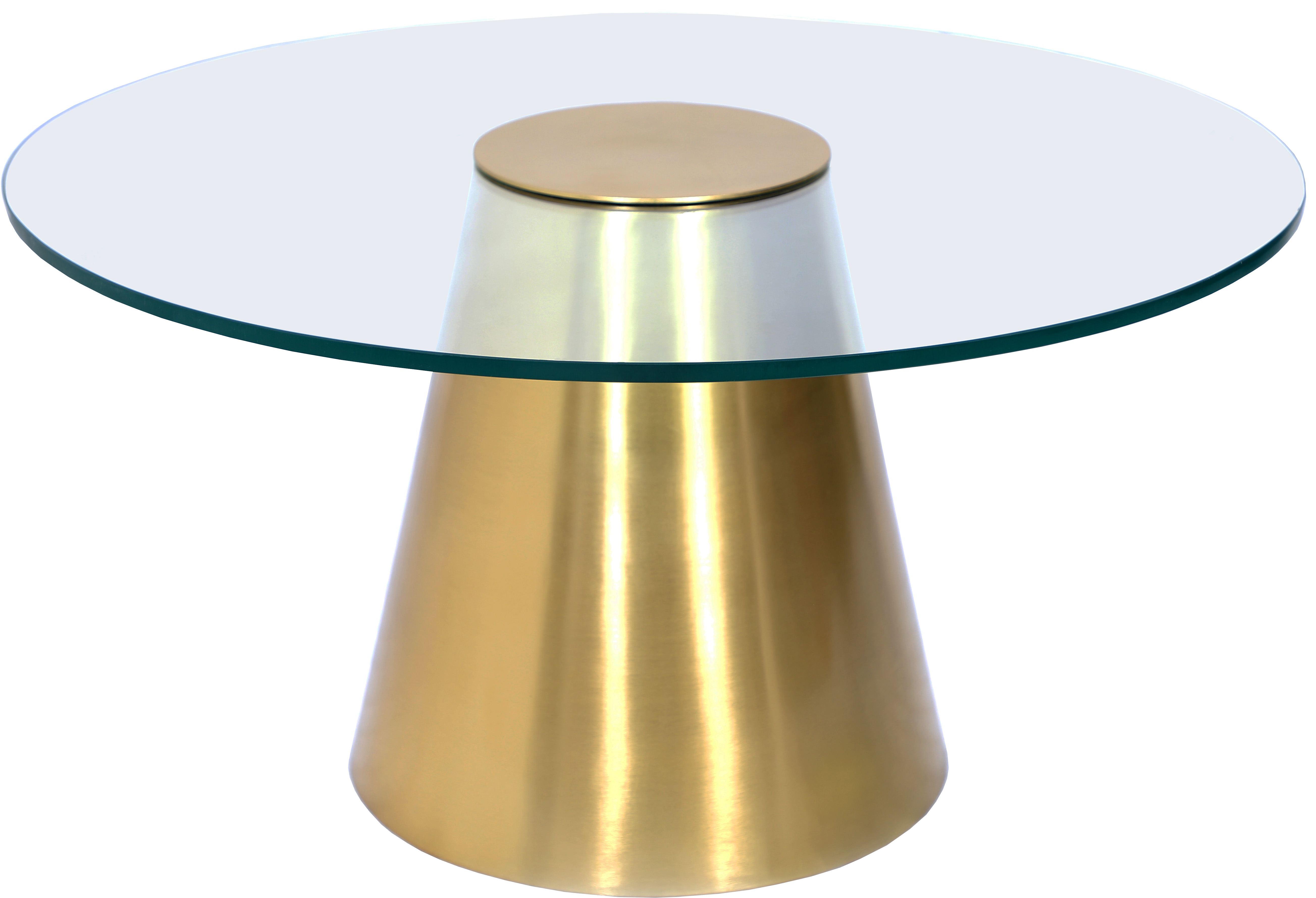 Meridian Furniture Glassimo Brushed Gold Coffee Table