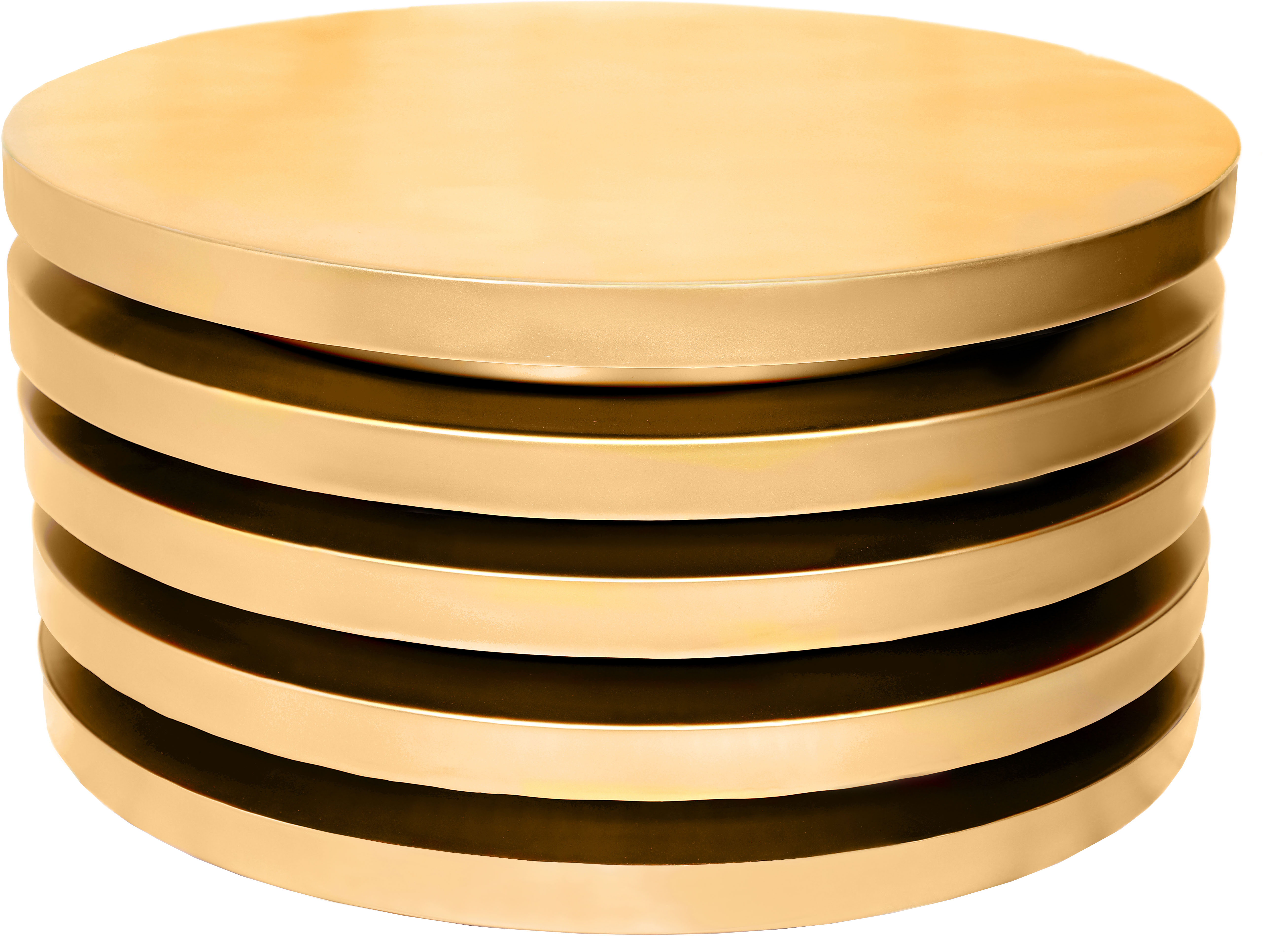 Meridian Furniture Levels Brushed Gold Coffee Table