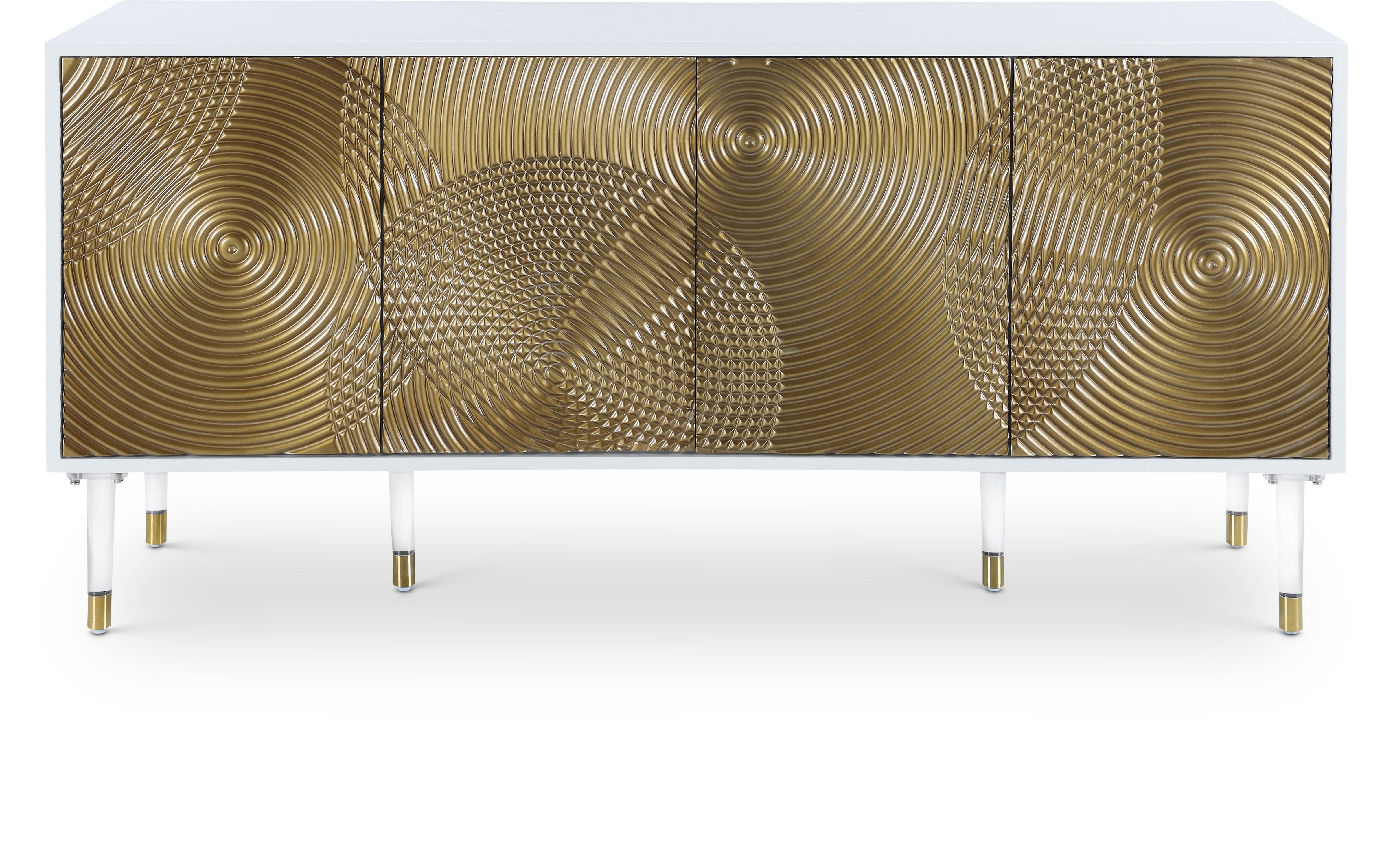 Meridian Furniture Bellissimo White Gold Sideboard Buffet