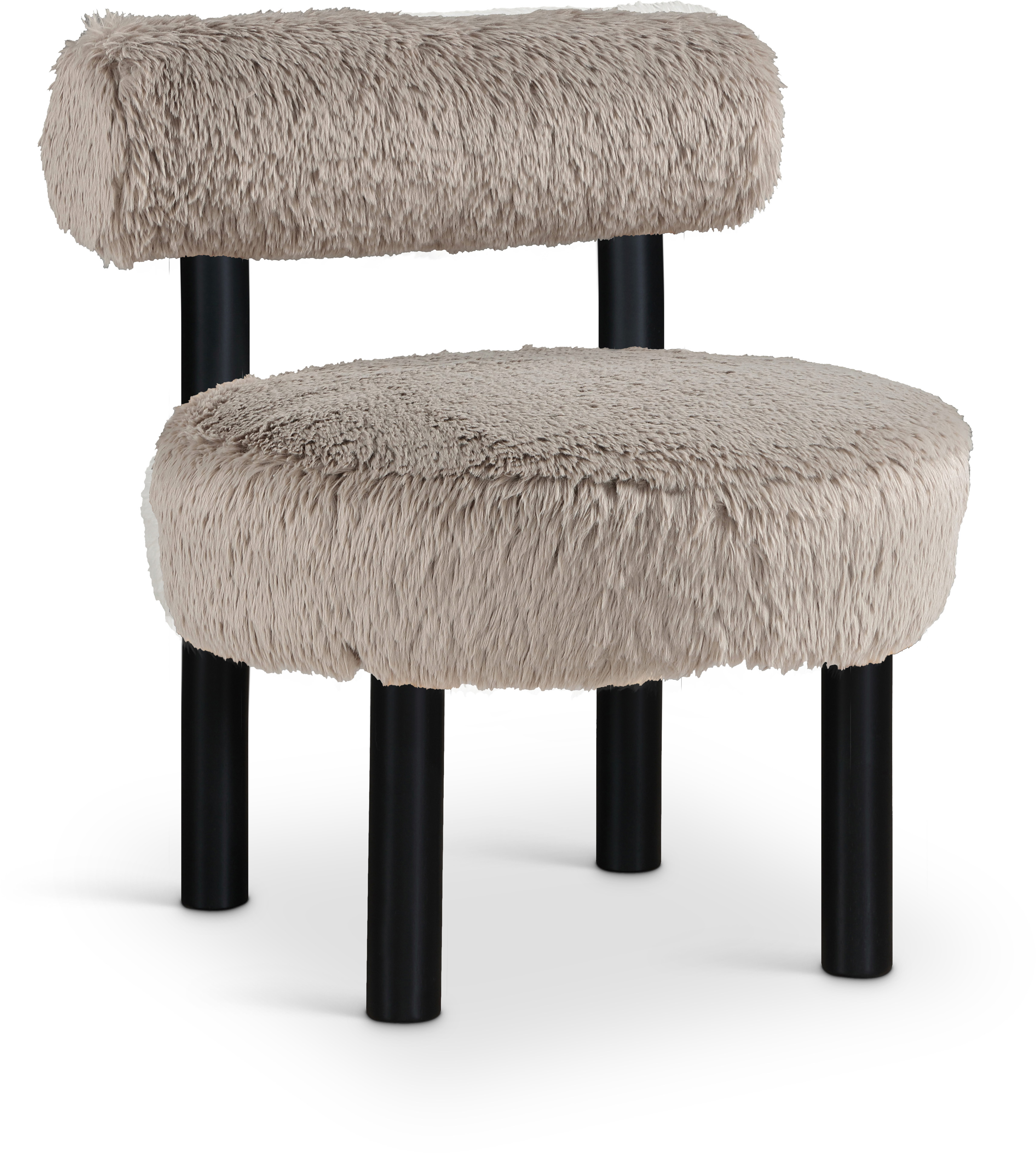 Meridian Furniture Ambre Beige Black Accent Chair