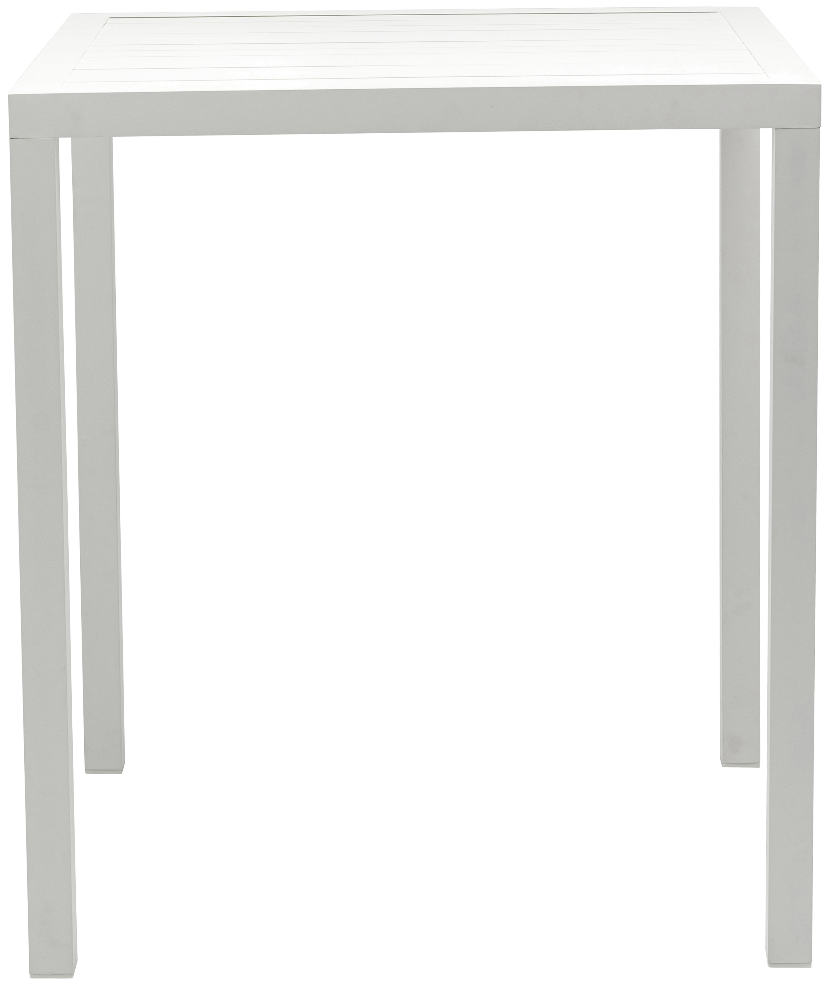 Meridian Furniture Maldives White Outdoor Patio Square Bar Table